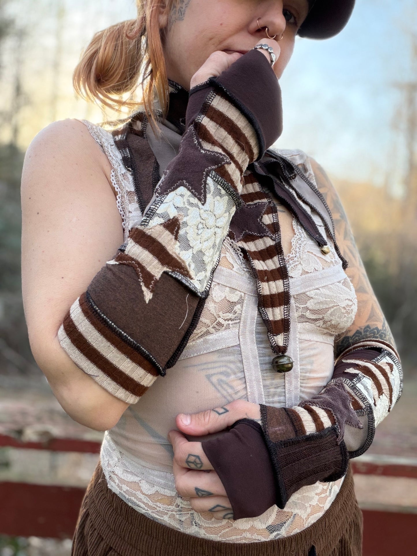 Bronze Cosmos Arm Warmers