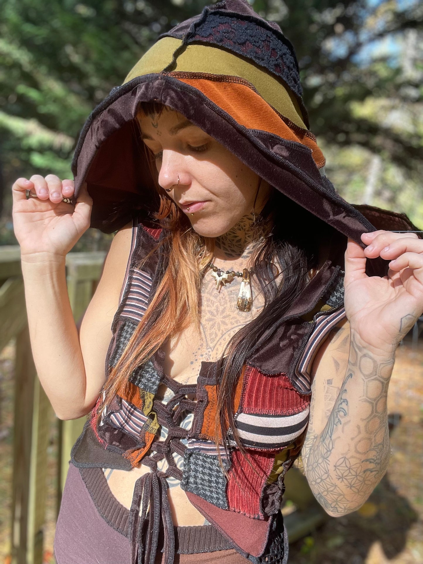 Burning Hearts Hooded Elf Vest ~
