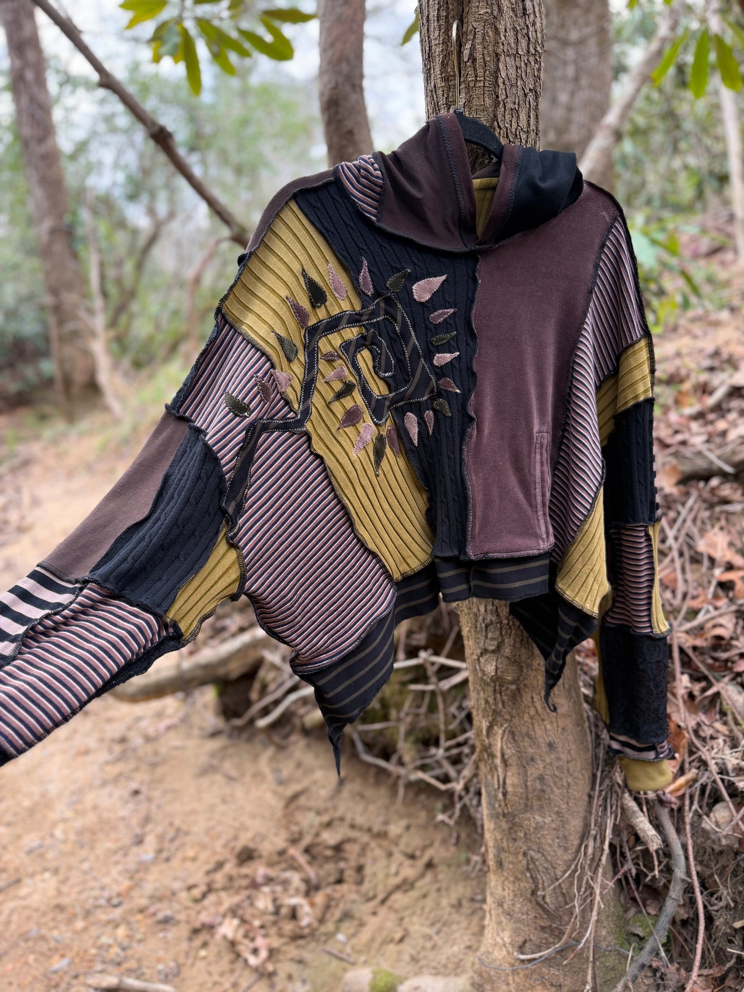 Earth Meets Sky Crop Wizard Hoodie