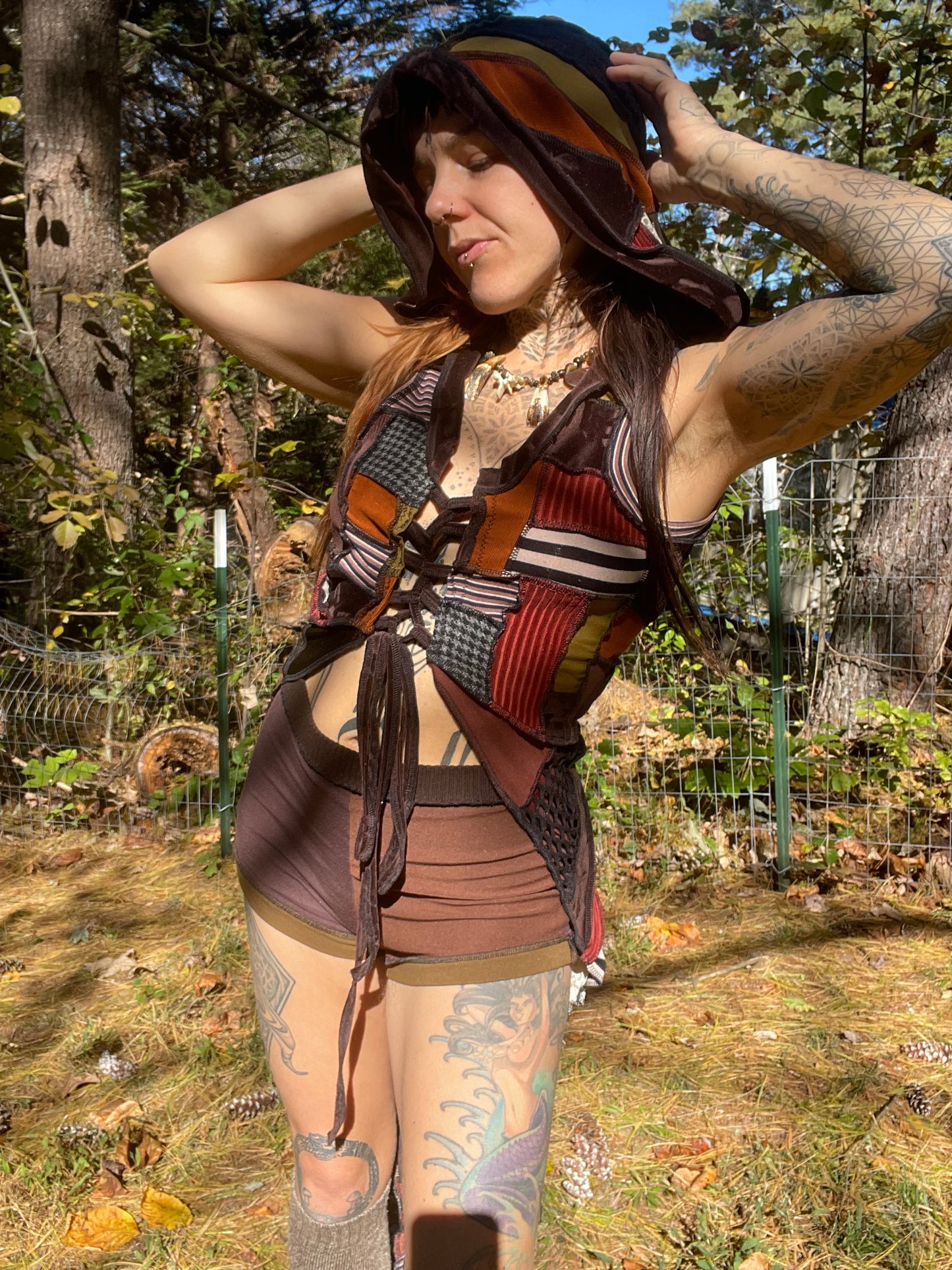 Burning Hearts Hooded Elf Vest ~