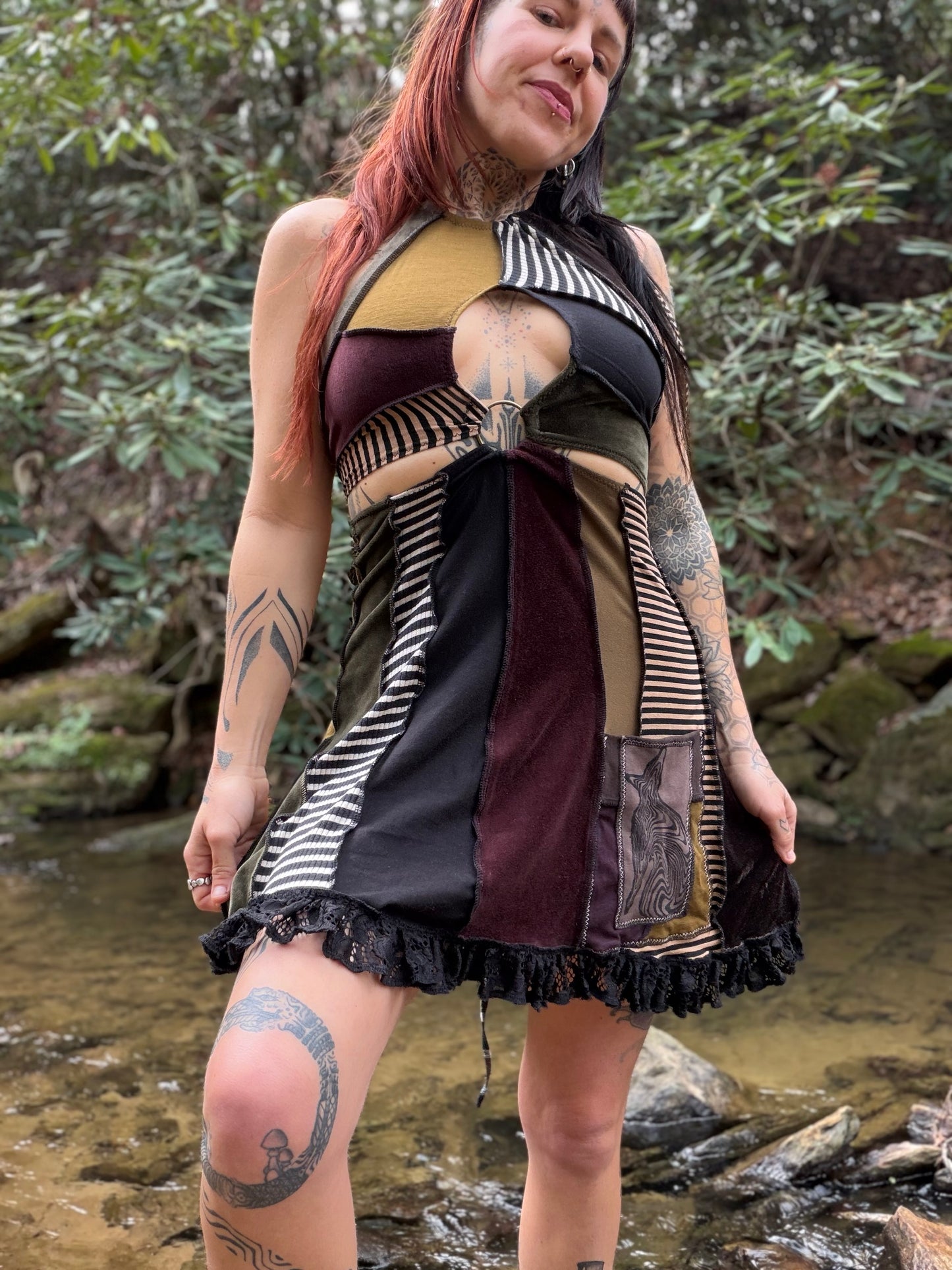 Cyberpunk fantasy mini dress