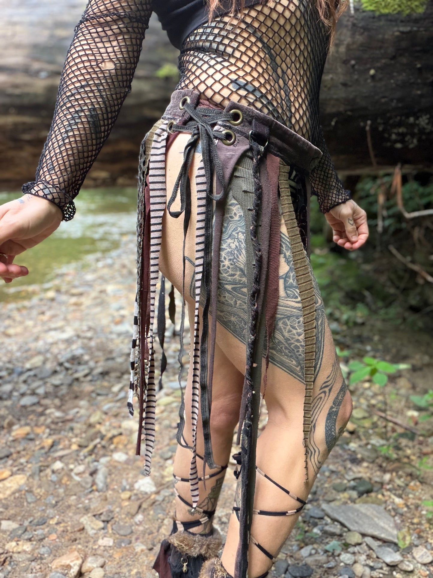 Pixelated Pirate Micro Belt Skirt