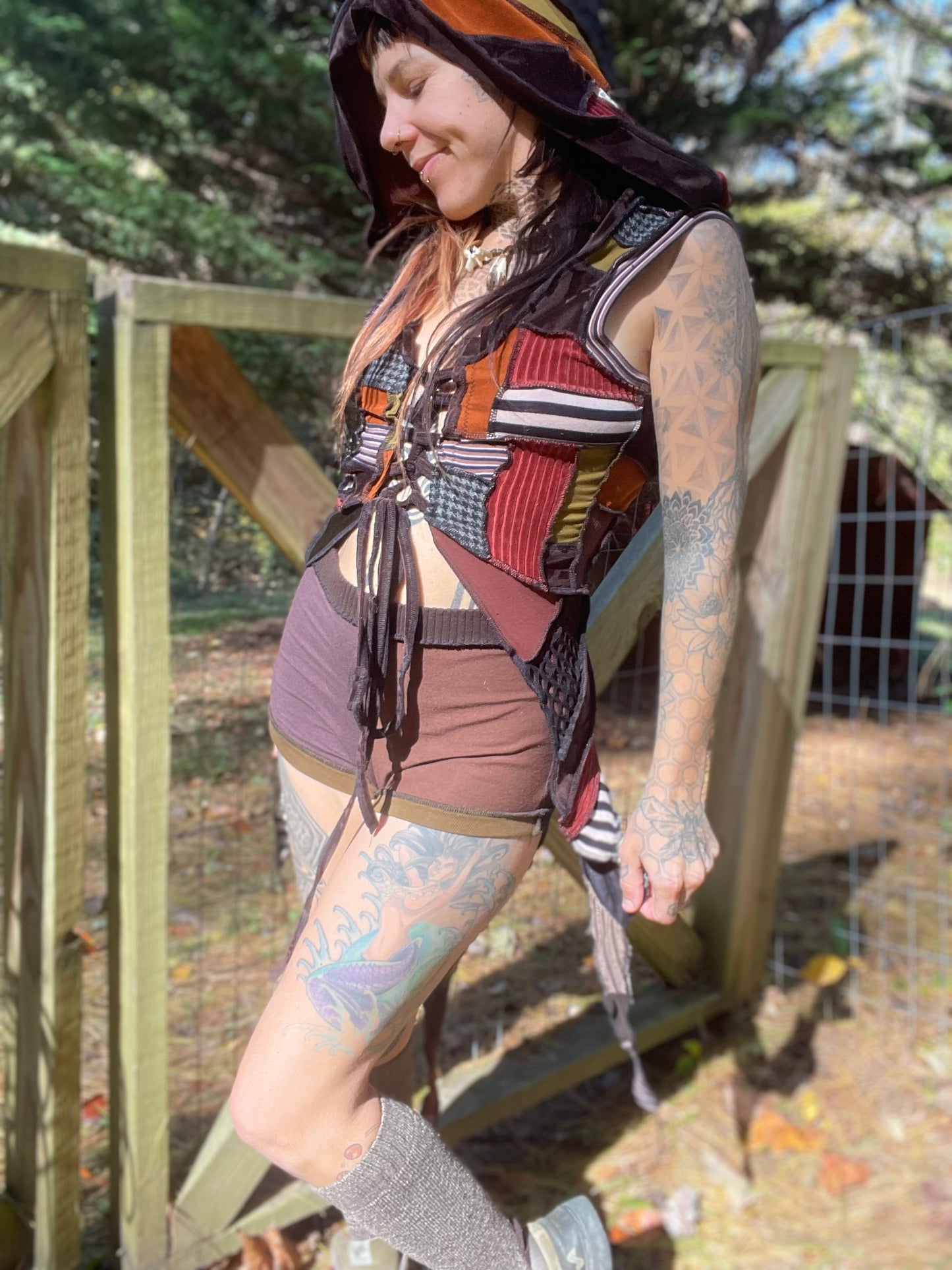 Burning Hearts Hooded Elf Vest ~