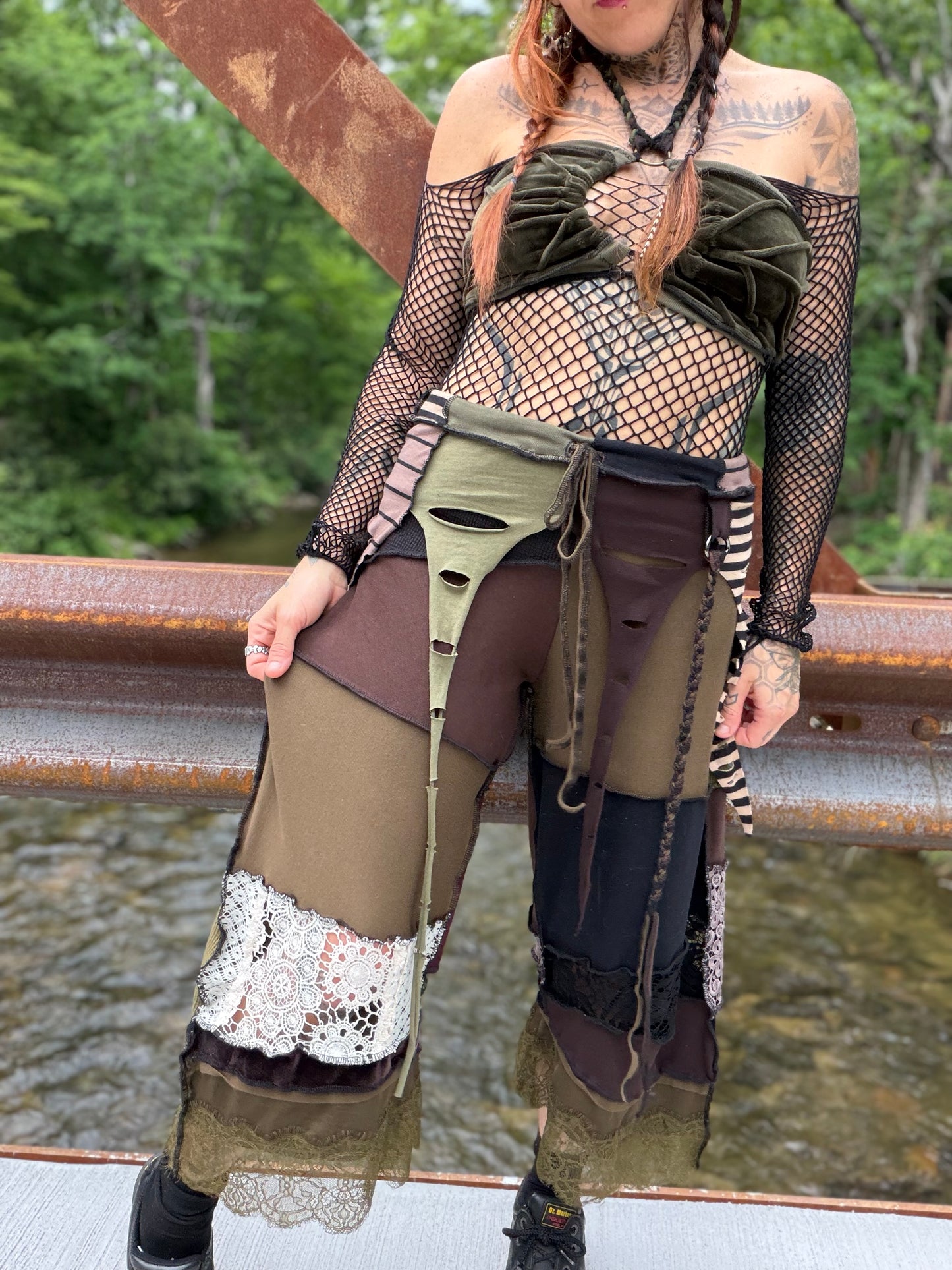 Forest Goth Pirate Tendril Skirt Pants