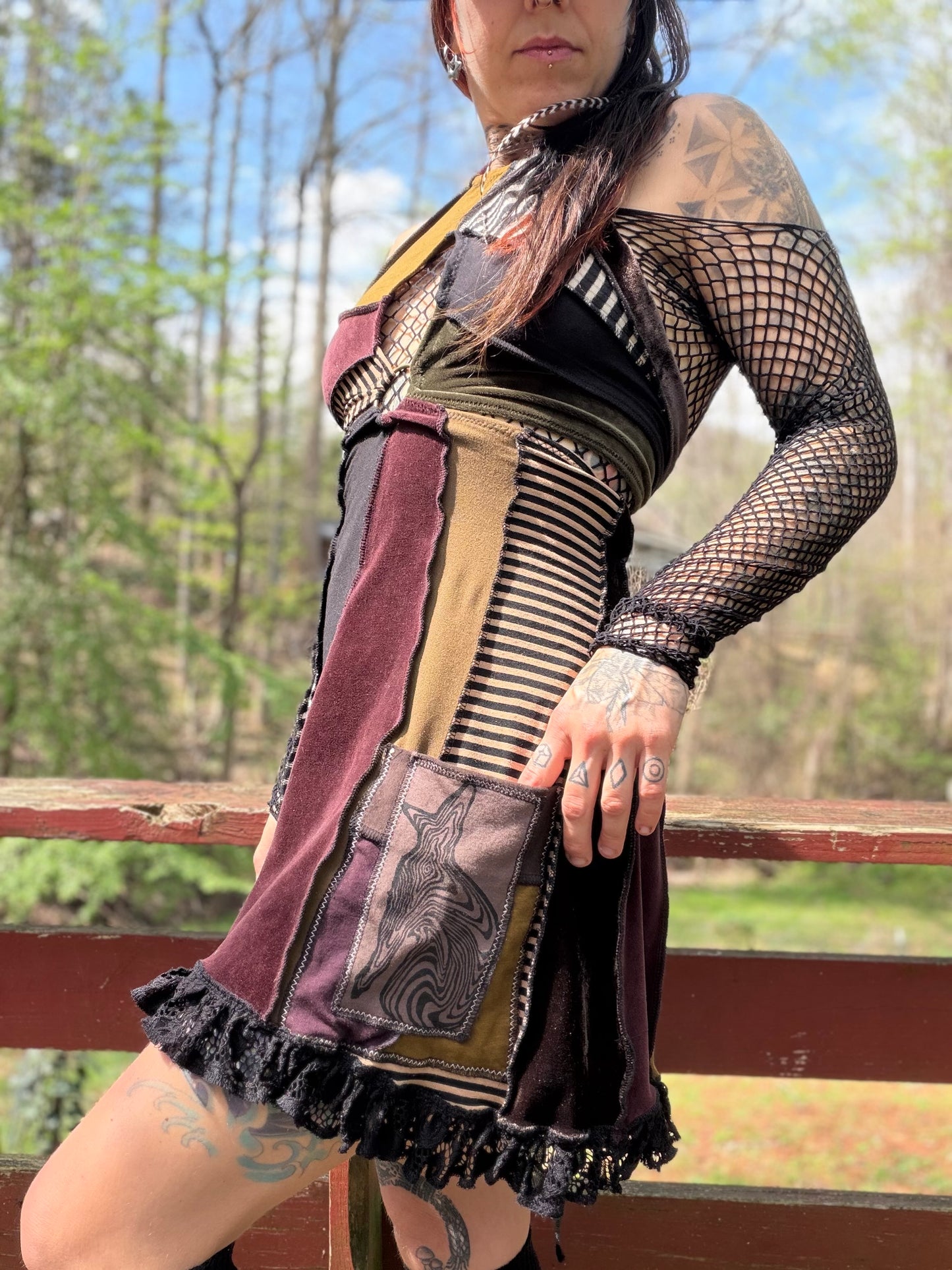 Cyberpunk fantasy mini dress