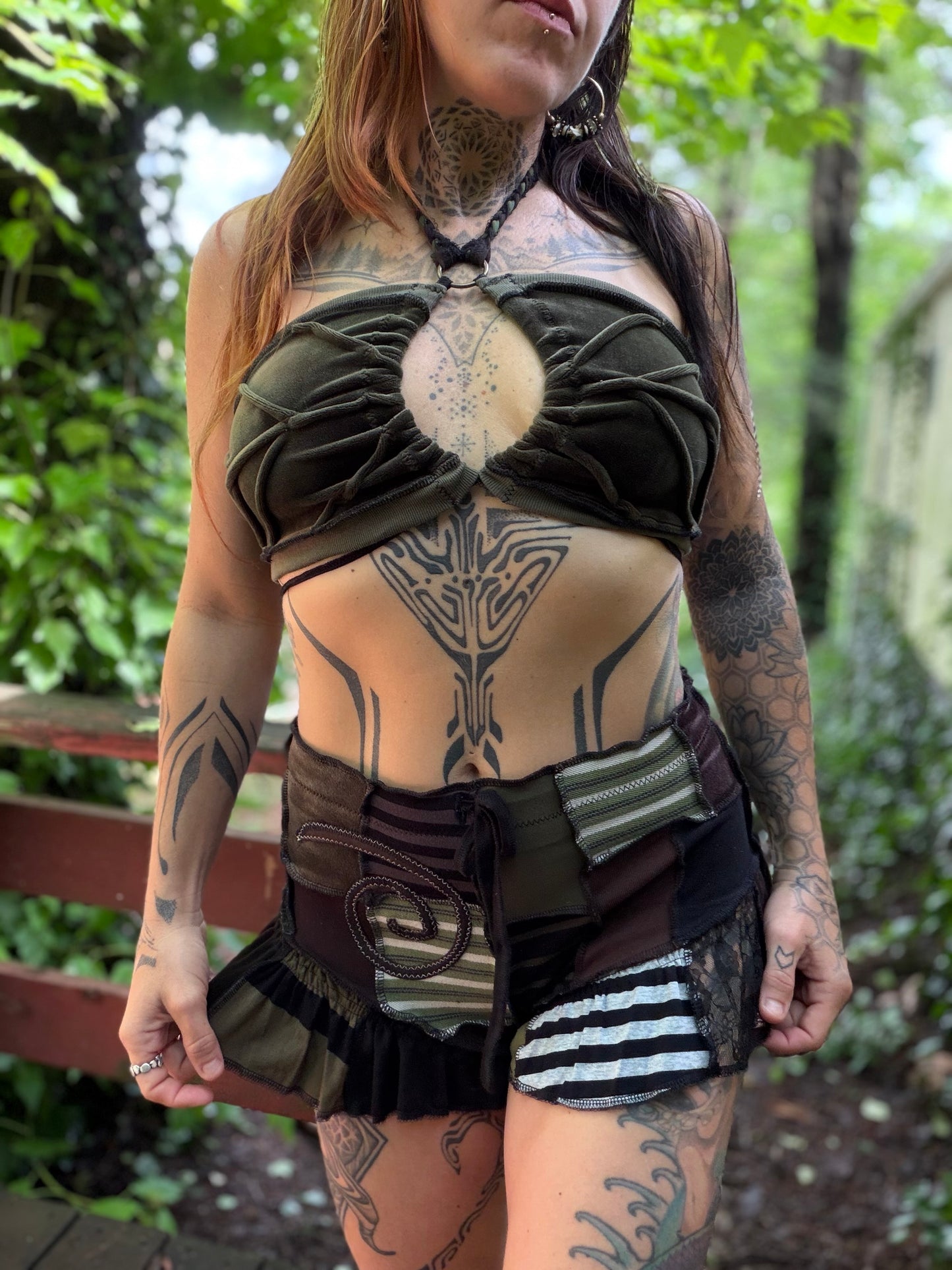 Forest Magick Velour Leaf Top