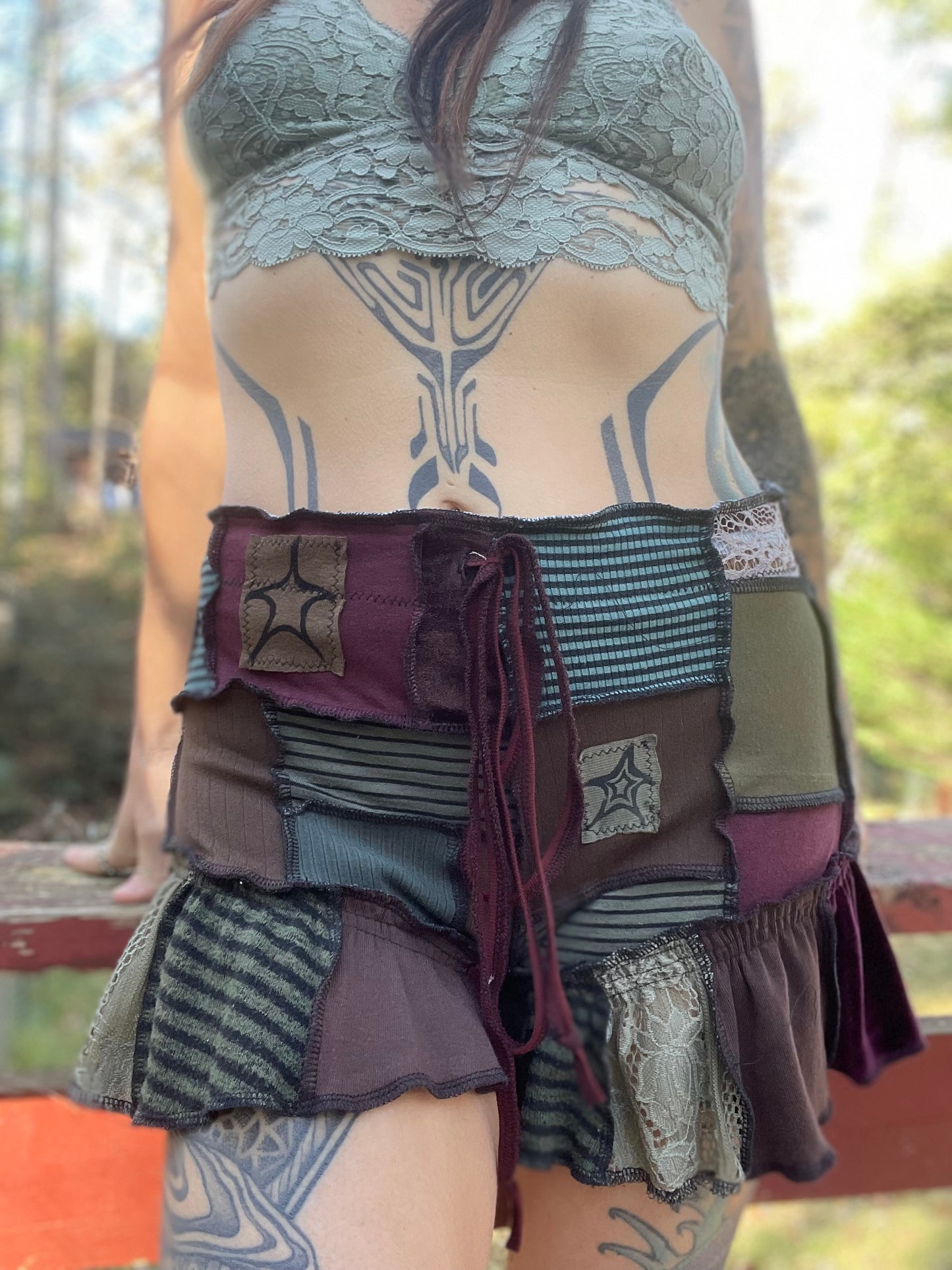 Celestial Romance Ruffle Shorts