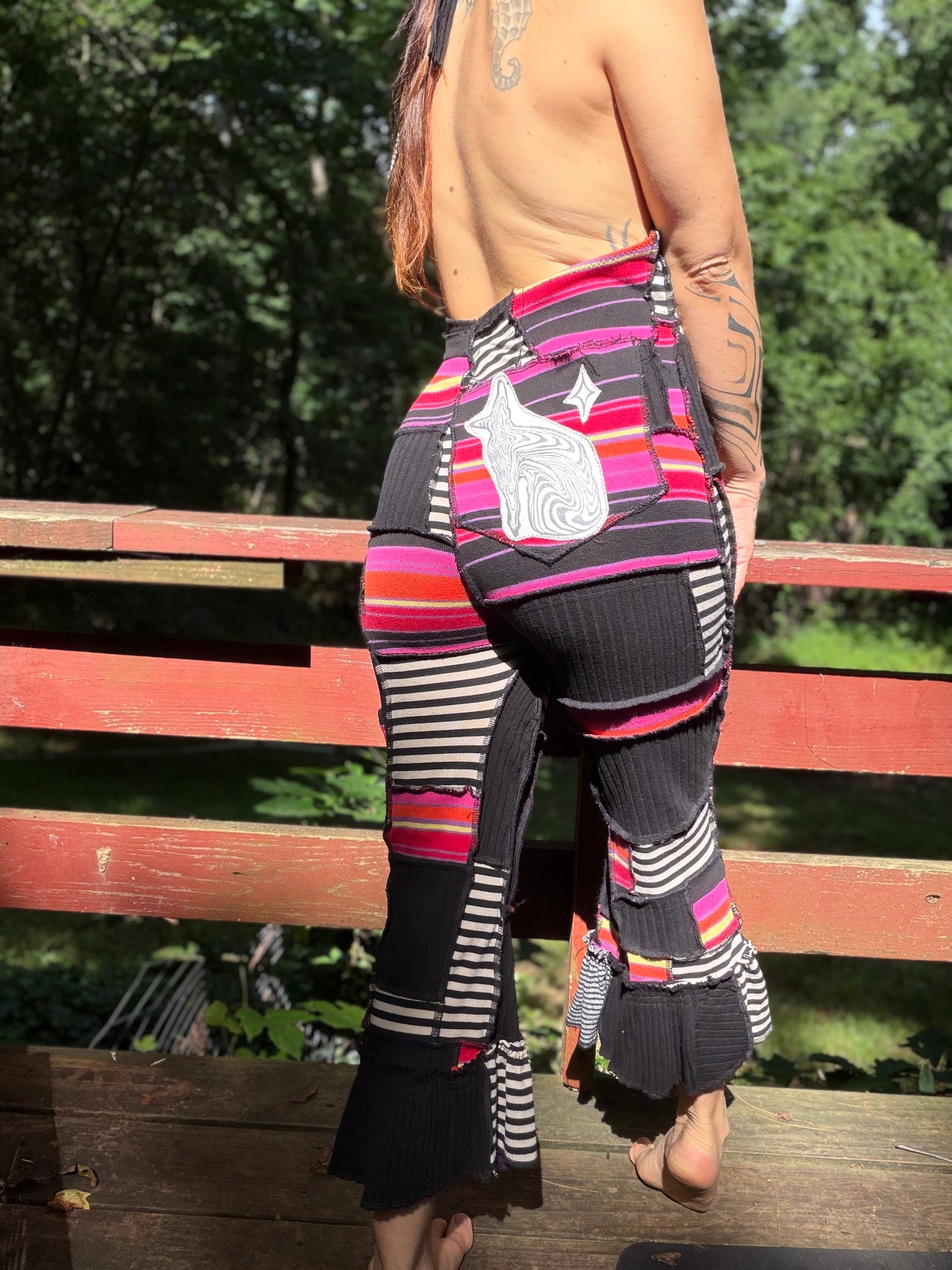 Punk Star Brite Romper w/ruffle hem