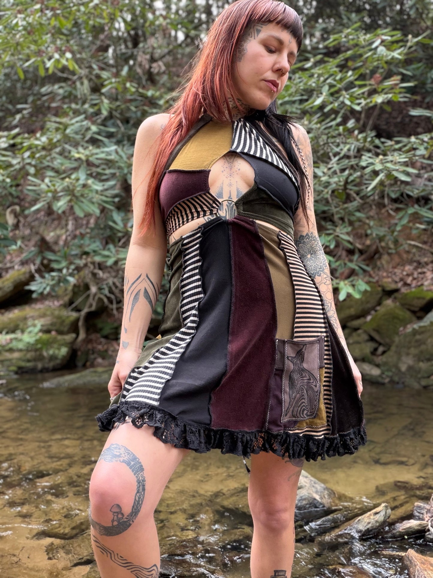 Cyberpunk fantasy mini dress