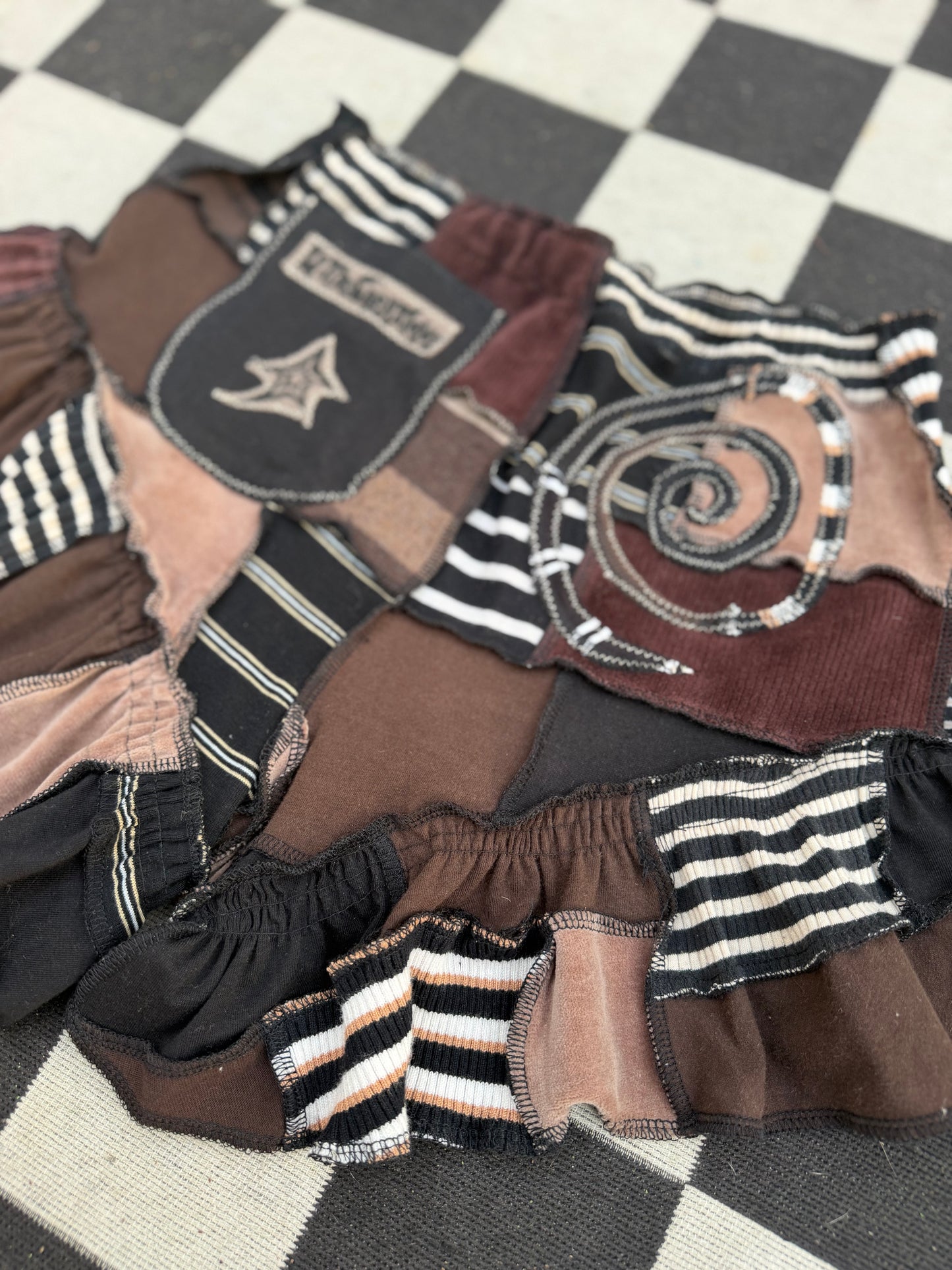 Bold & Beige Ruffle Shorts
