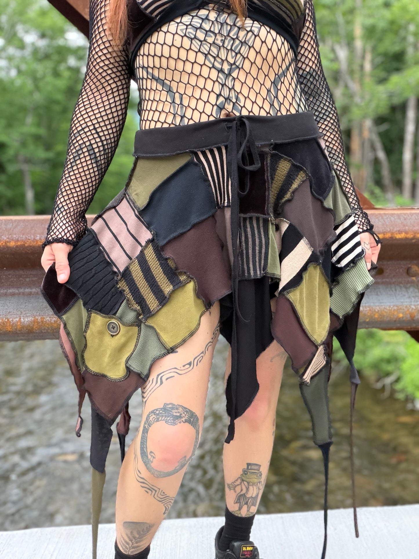 Cosmic Chartreuse Tendril Fae Skirt
