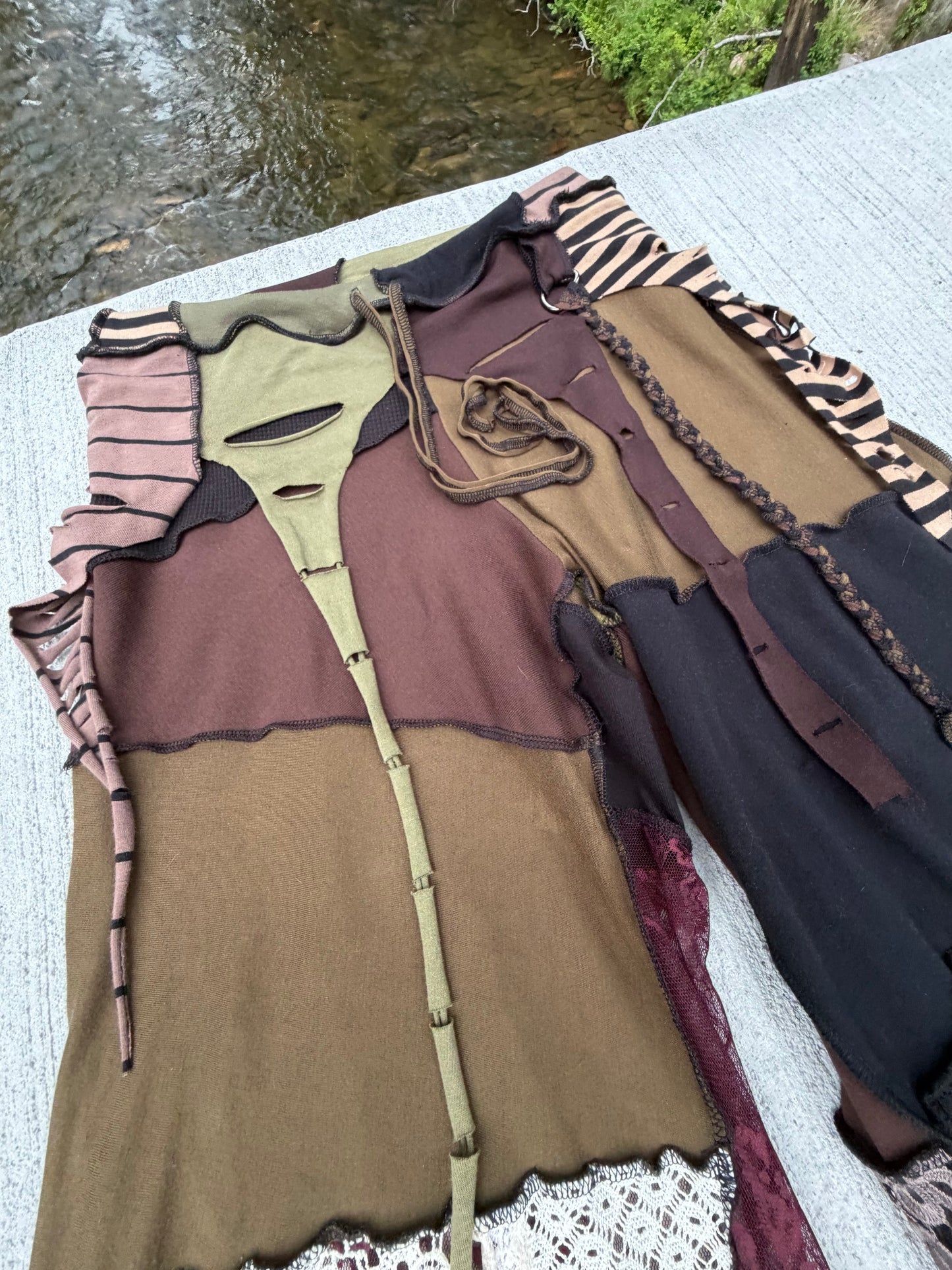Forest Goth Pirate Tendril Skirt Pants