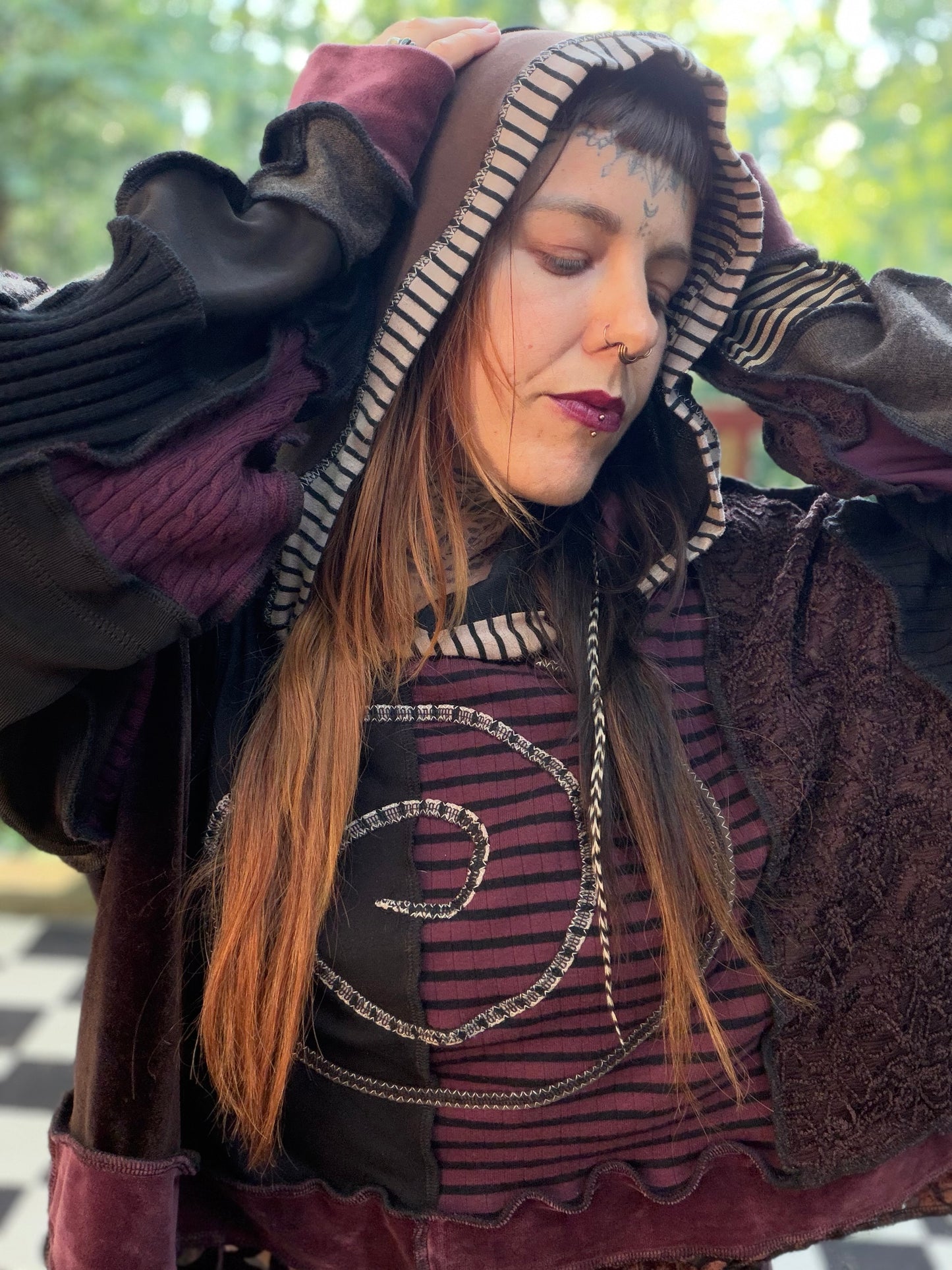 Spiral Out Wizard Crop Hoodie