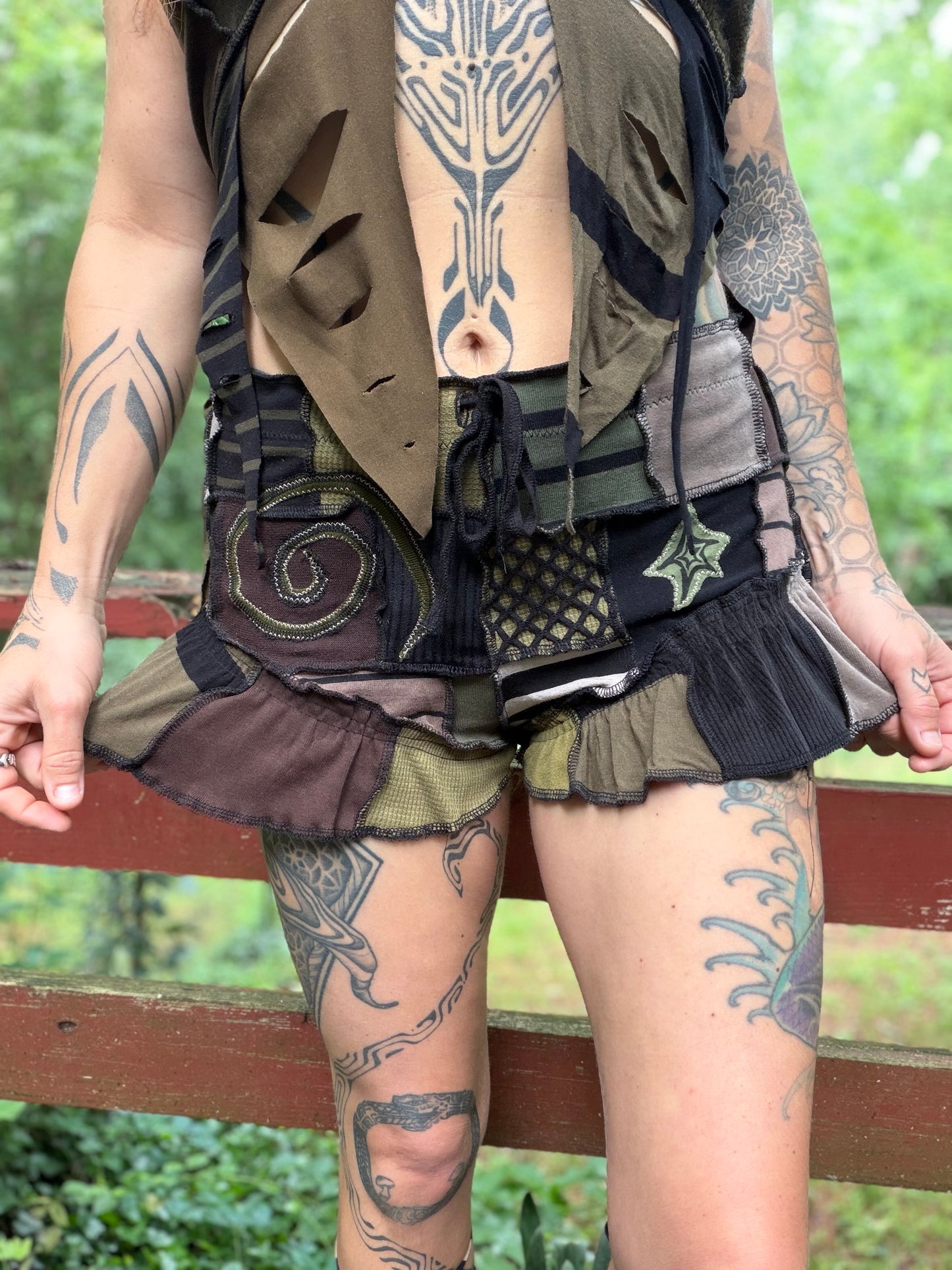 Tree Hugger Ruffle Shorts