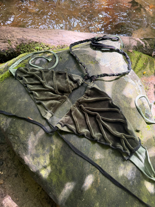 Forest Magick Velour Leaf Top