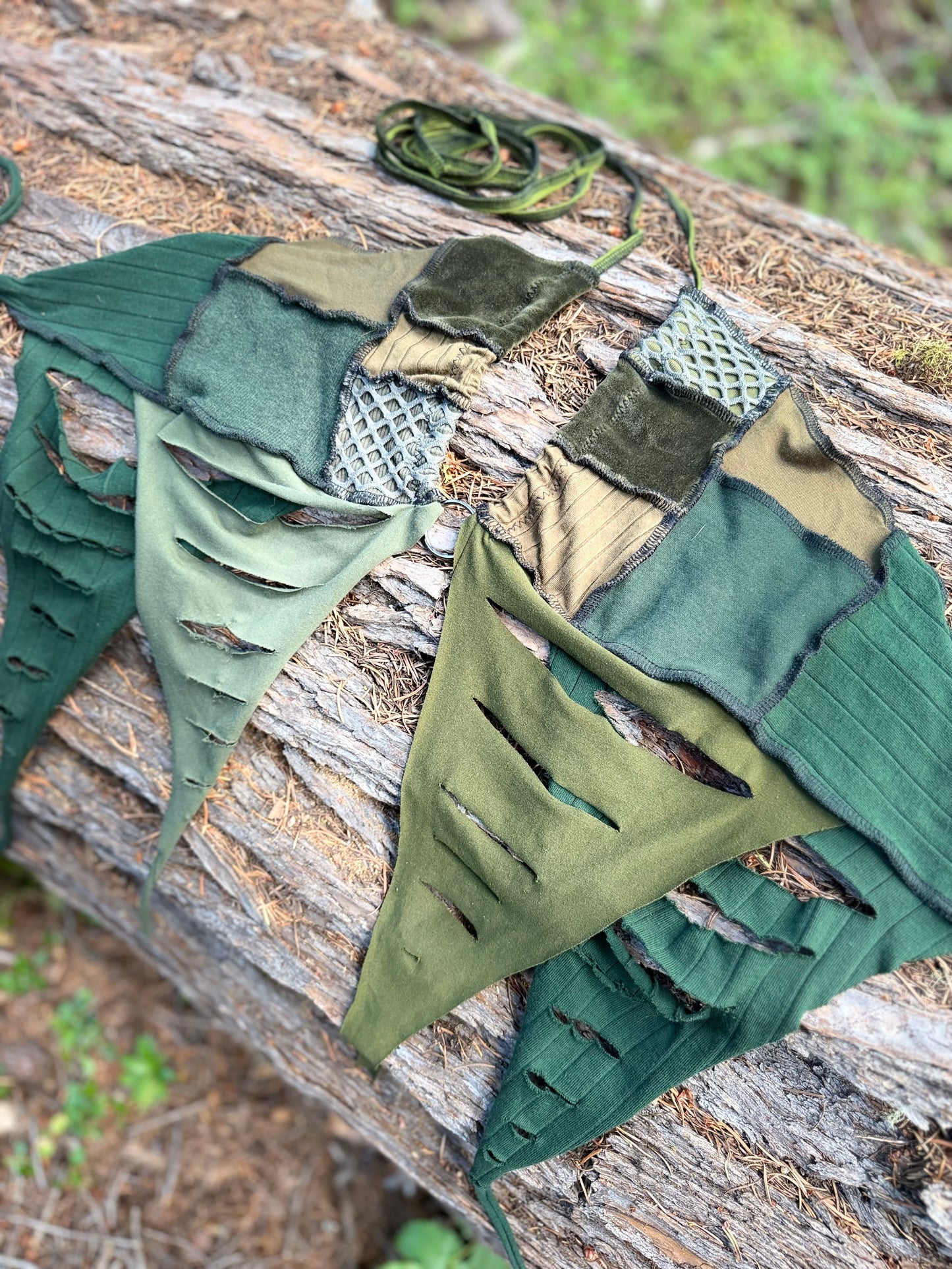Green Monochrome Fae Pirate Top