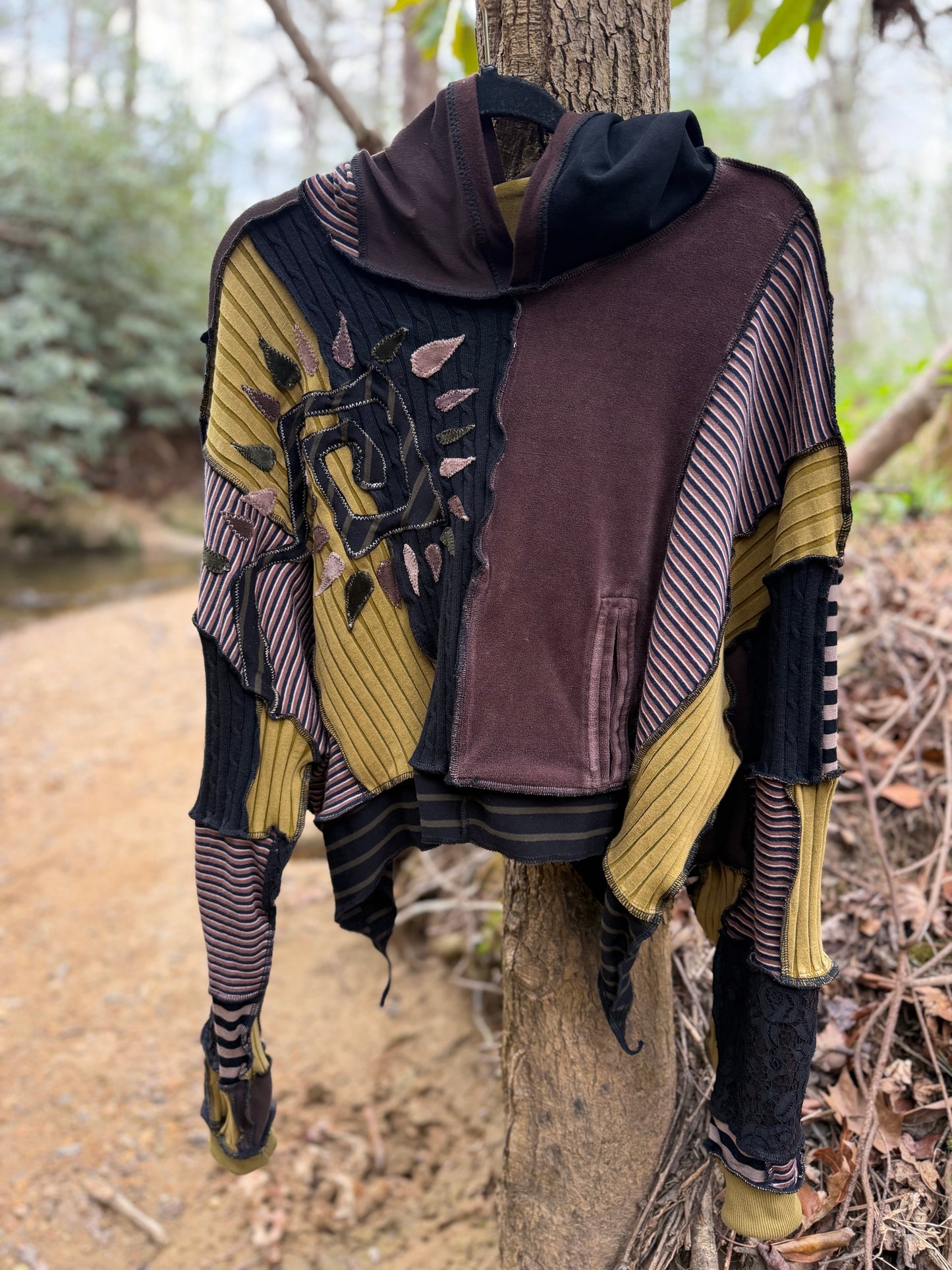 Earth Meets Sky Crop Wizard Hoodie