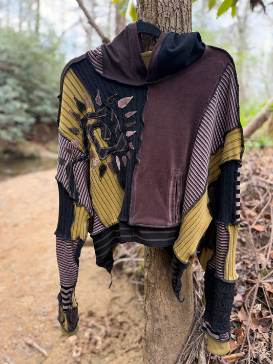 Earth Meets Sky Crop Wizard Hoodie