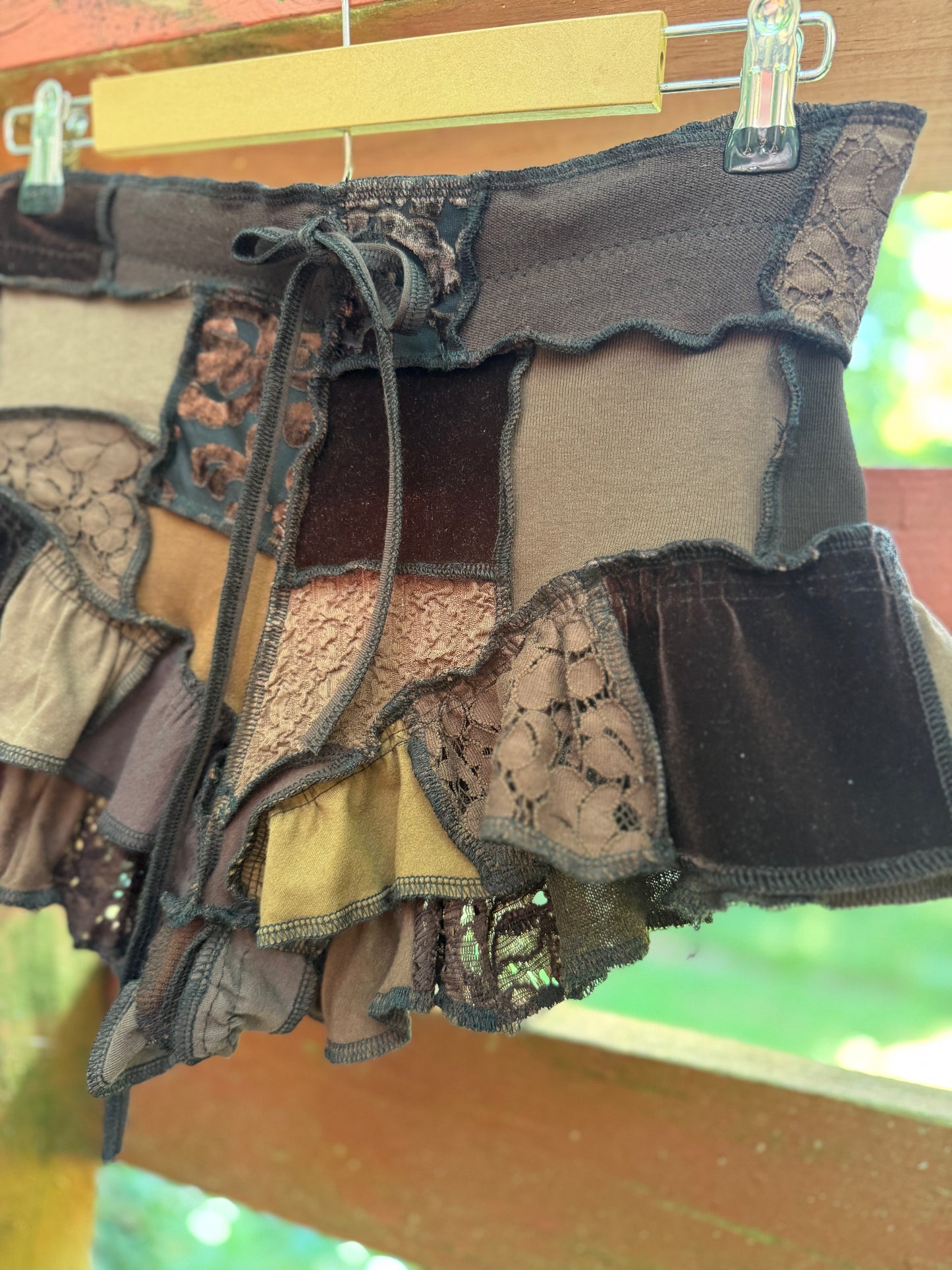 Rustic Monochrome Ruffle Shorts