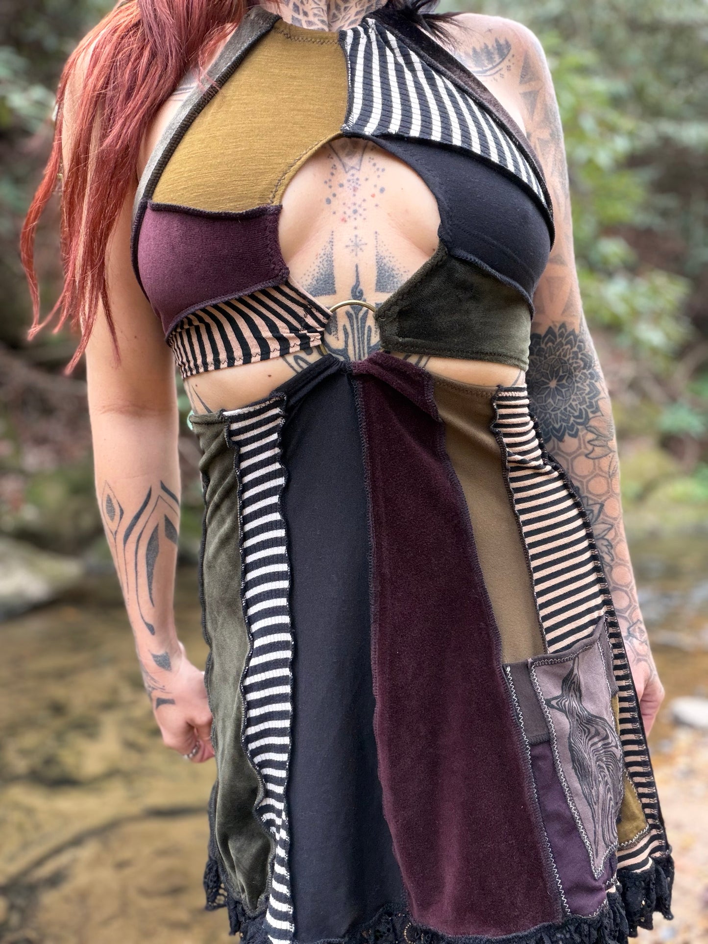 Cyberpunk fantasy mini dress