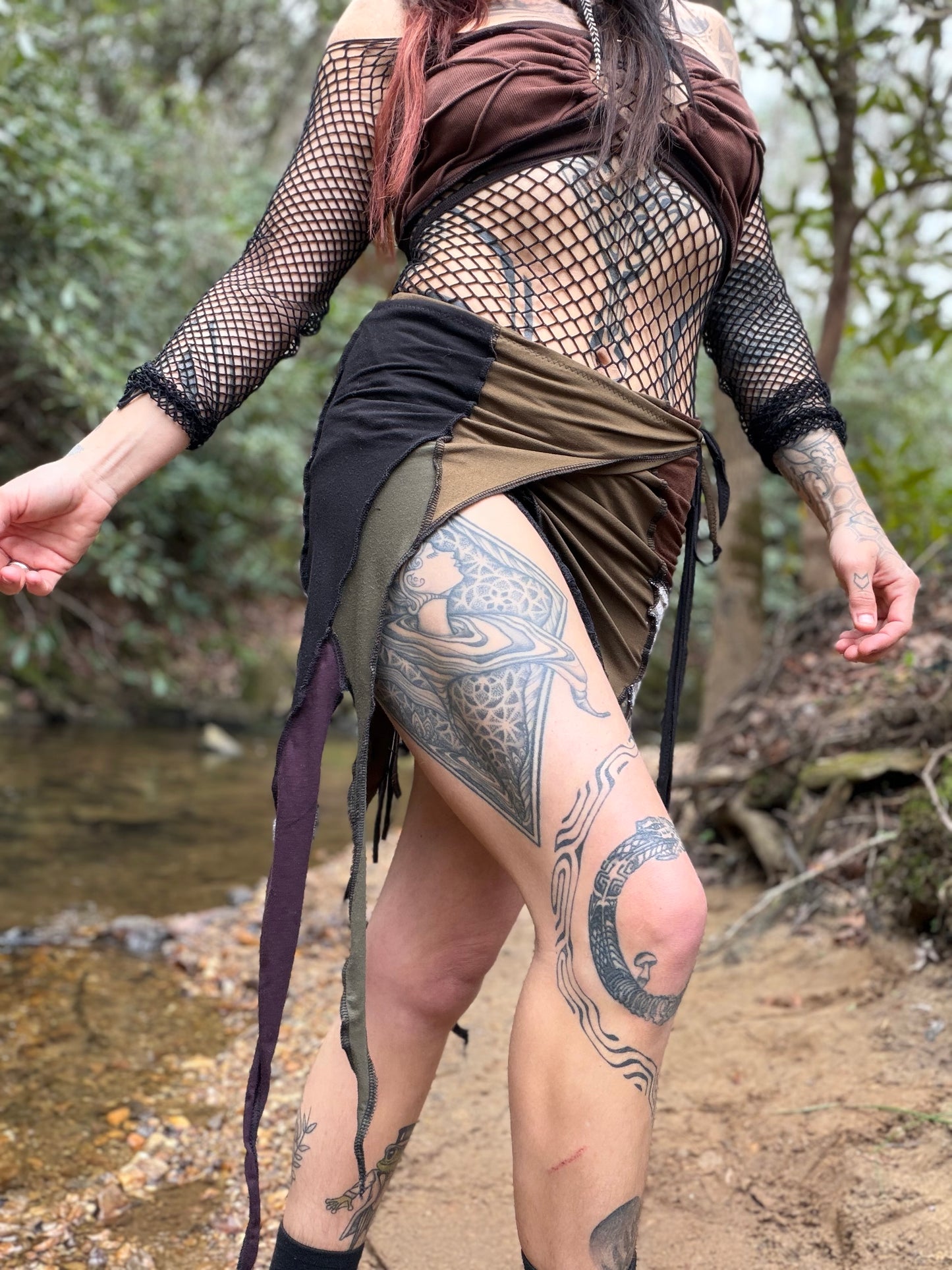 Grunge fae wrap skirt