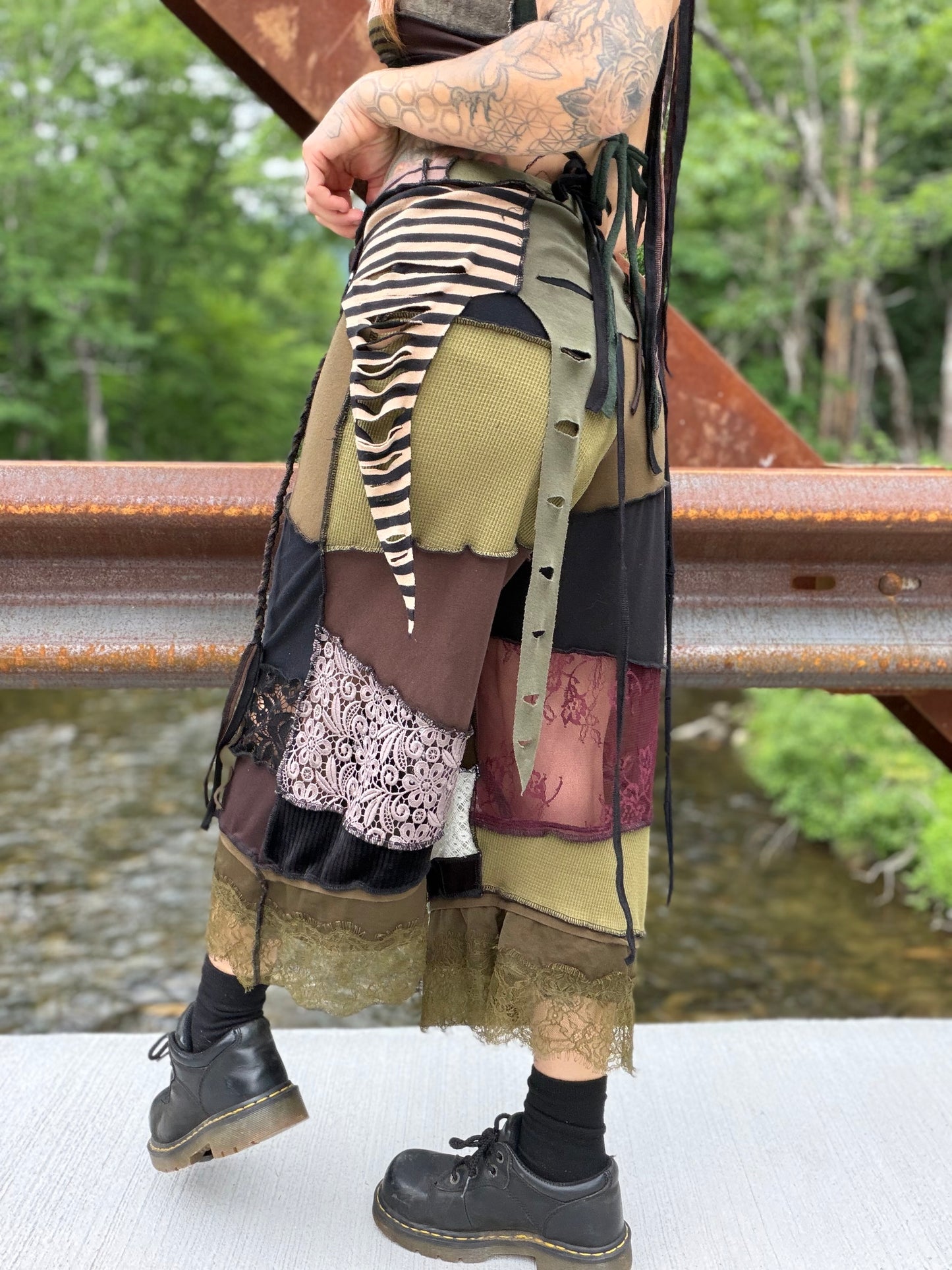 Forest Goth Pirate Tendril Skirt Pants