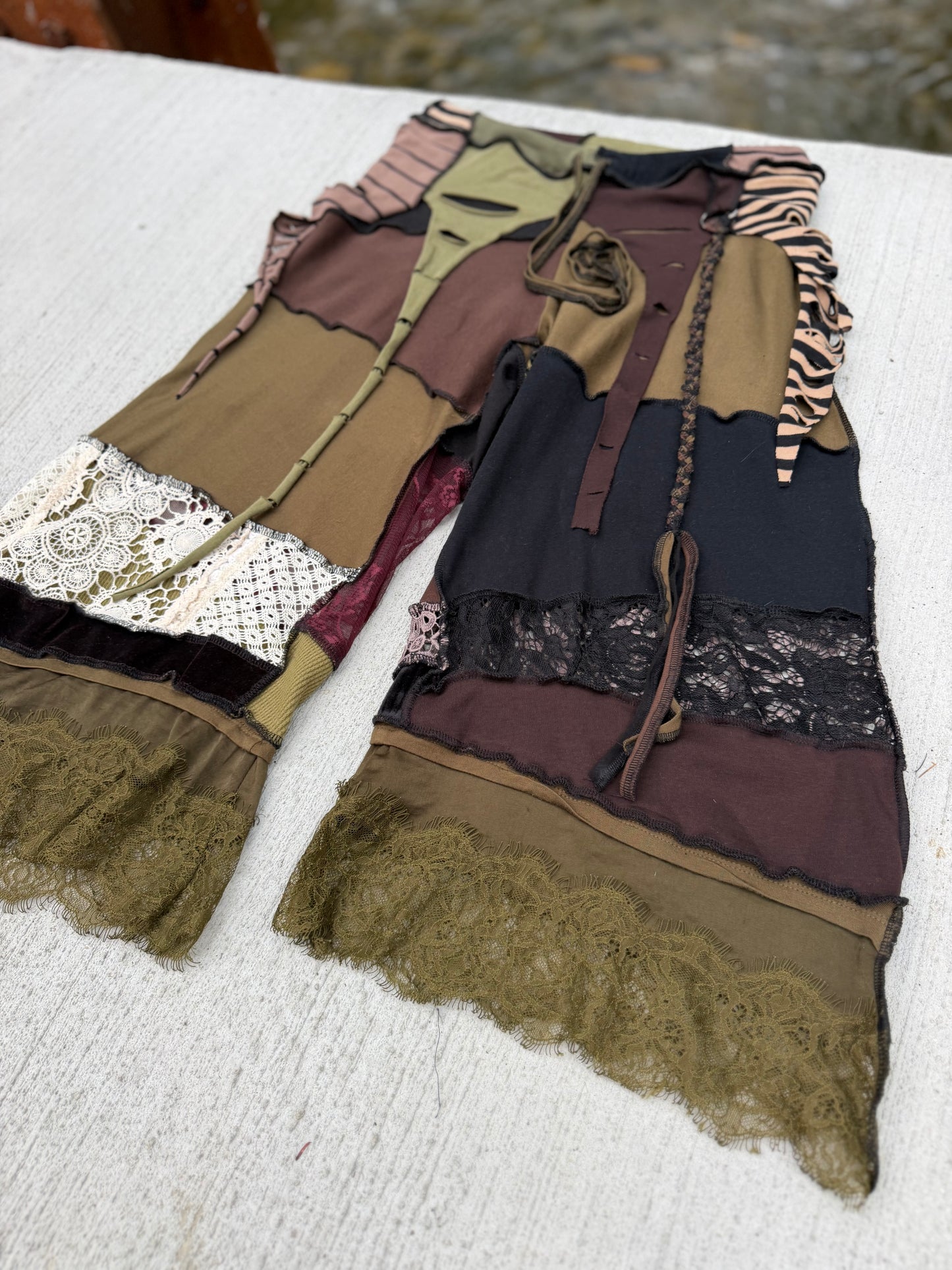 Forest Goth Pirate Tendril Skirt Pants