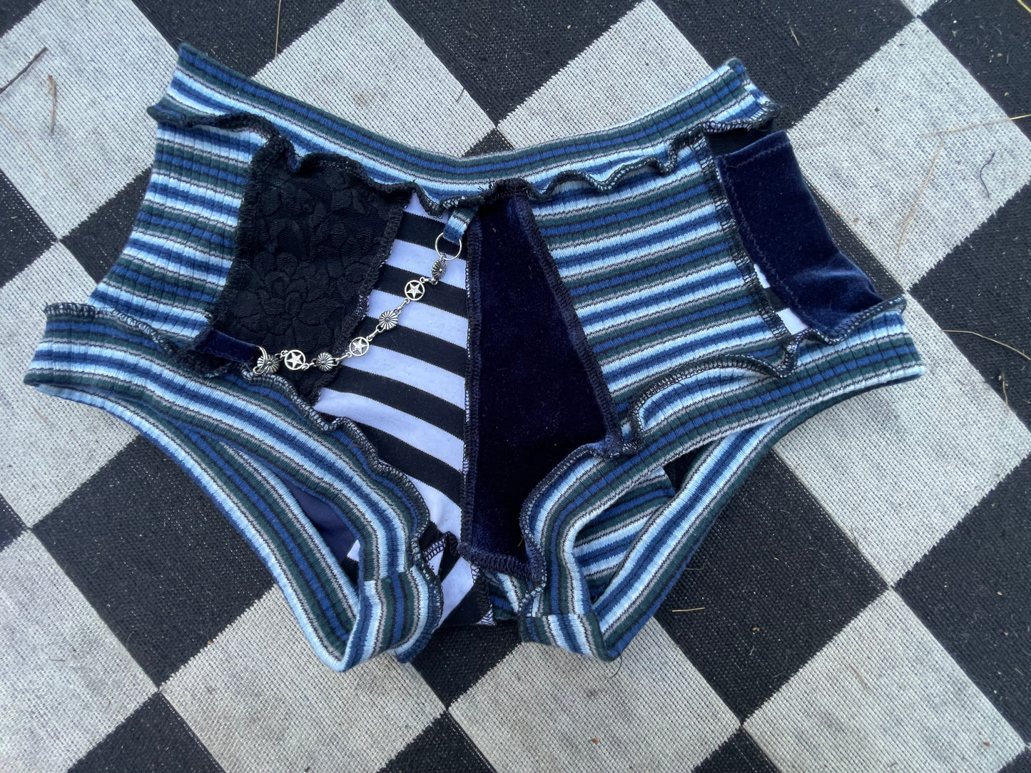 Starry Blue Nite Booty Shorts