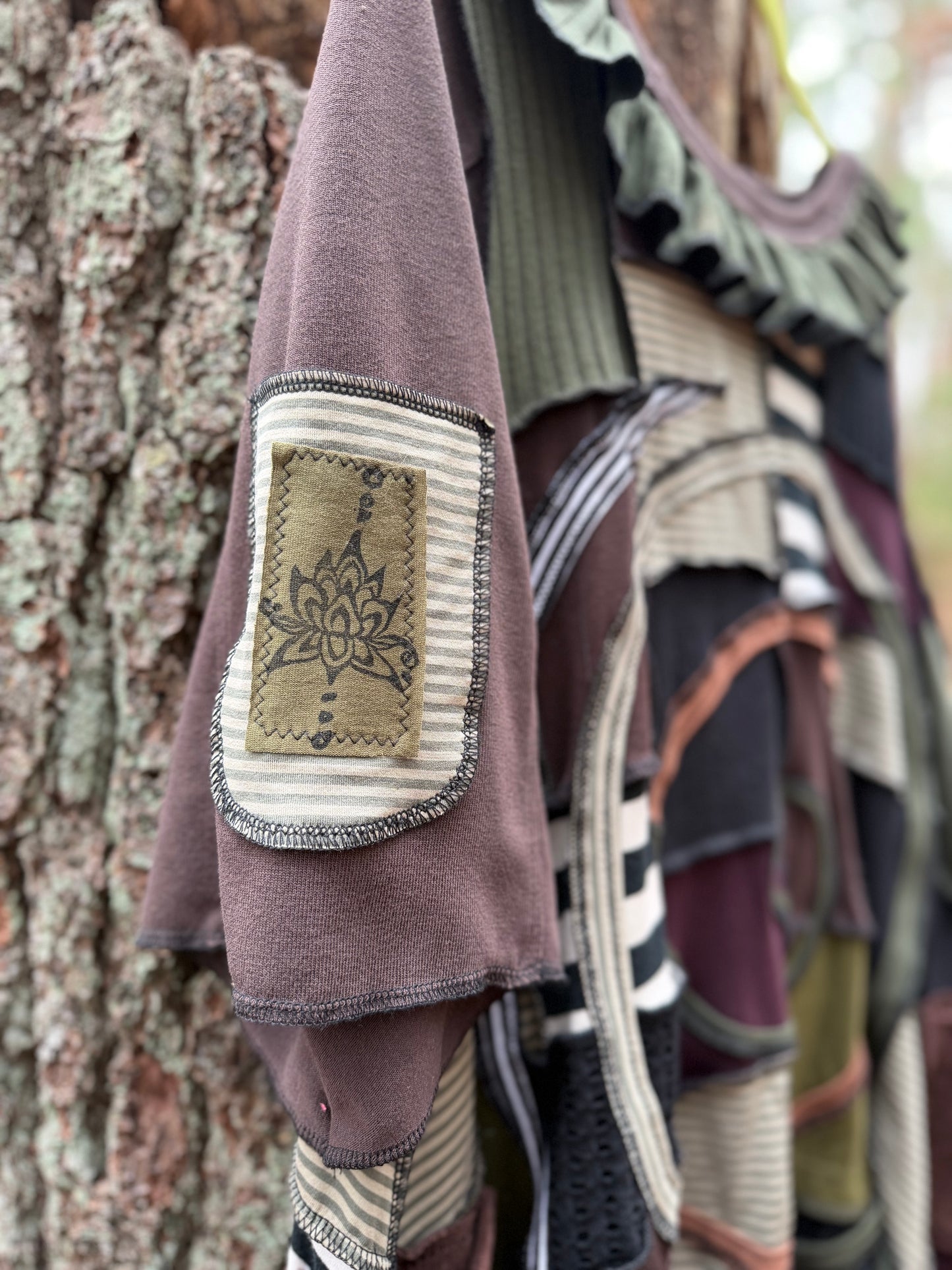 Stop & Smell the Lotus ~* Ruffle spiral pixie shirt dress