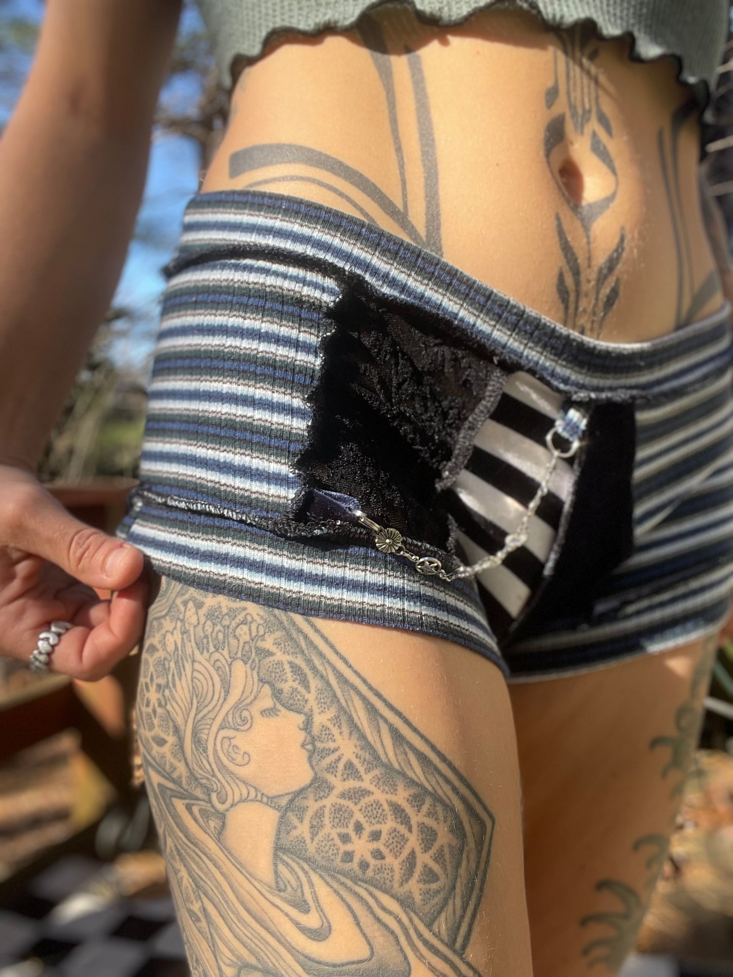 Starry Blue Nite Booty Shorts