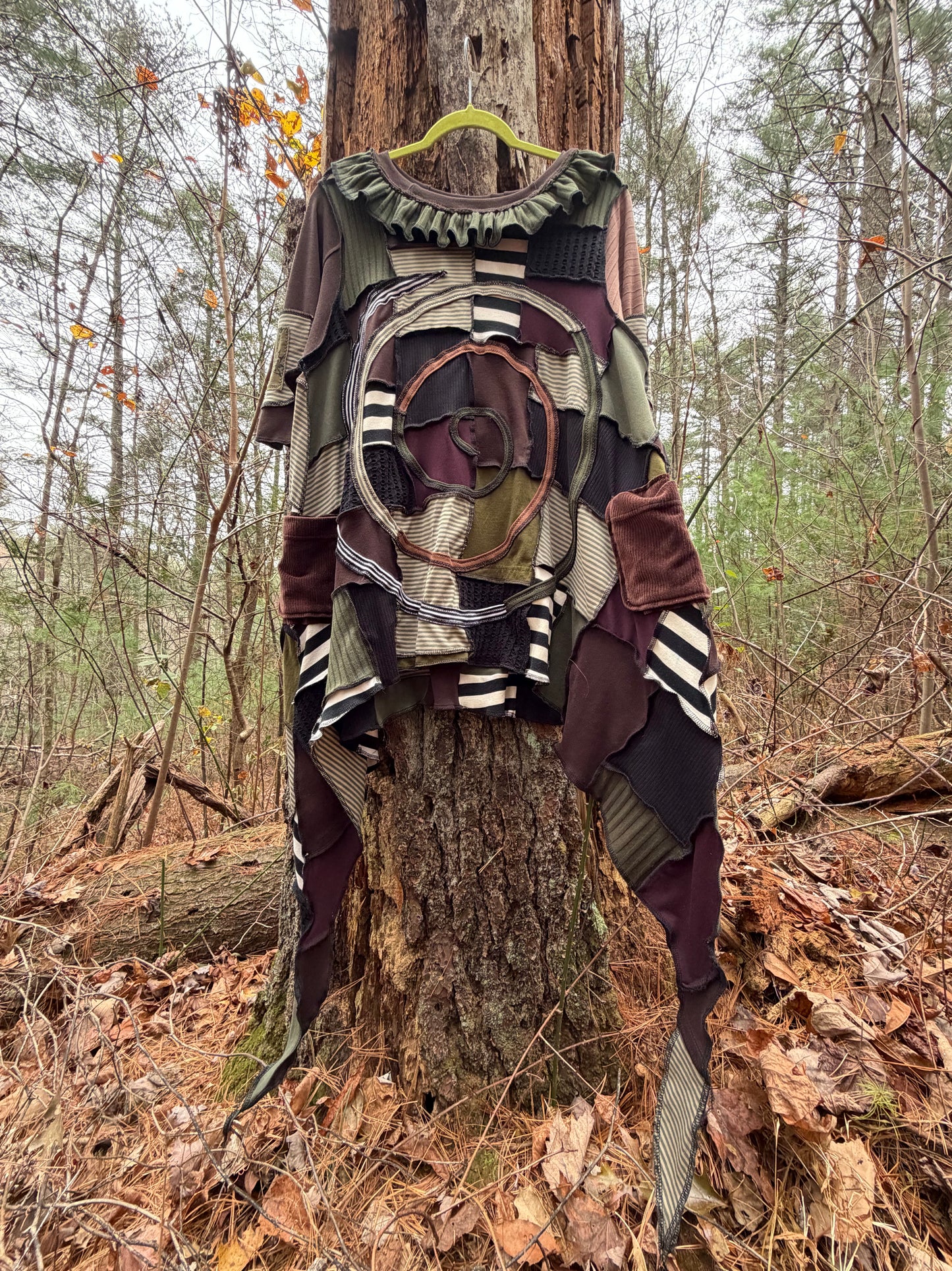 Stop & Smell the Lotus ~* Ruffle spiral pixie shirt dress