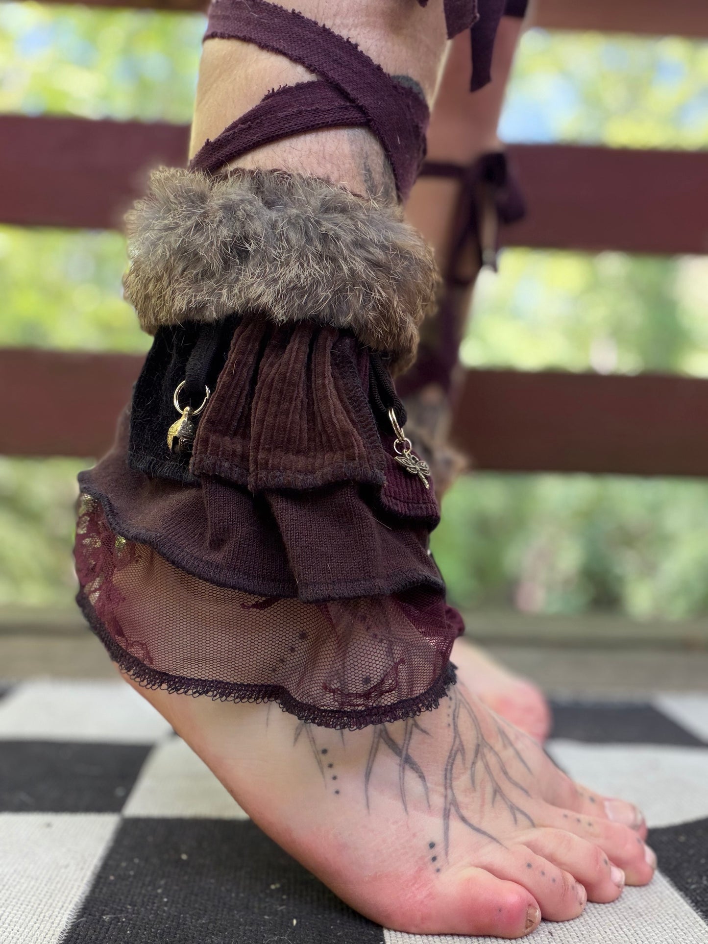 Dragonfly Romance Fur Boot Cuffs