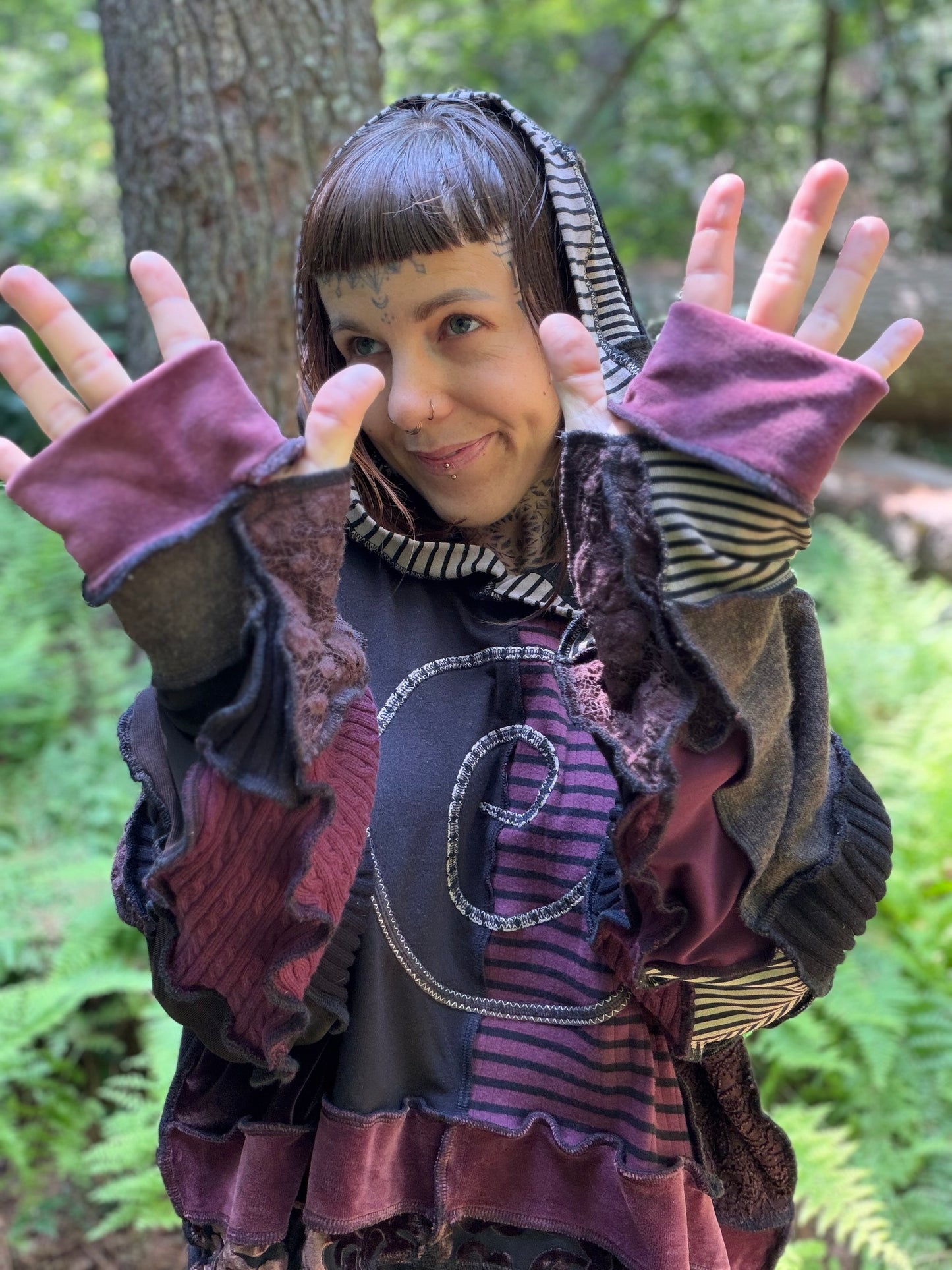 Spiral Out Wizard Crop Hoodie