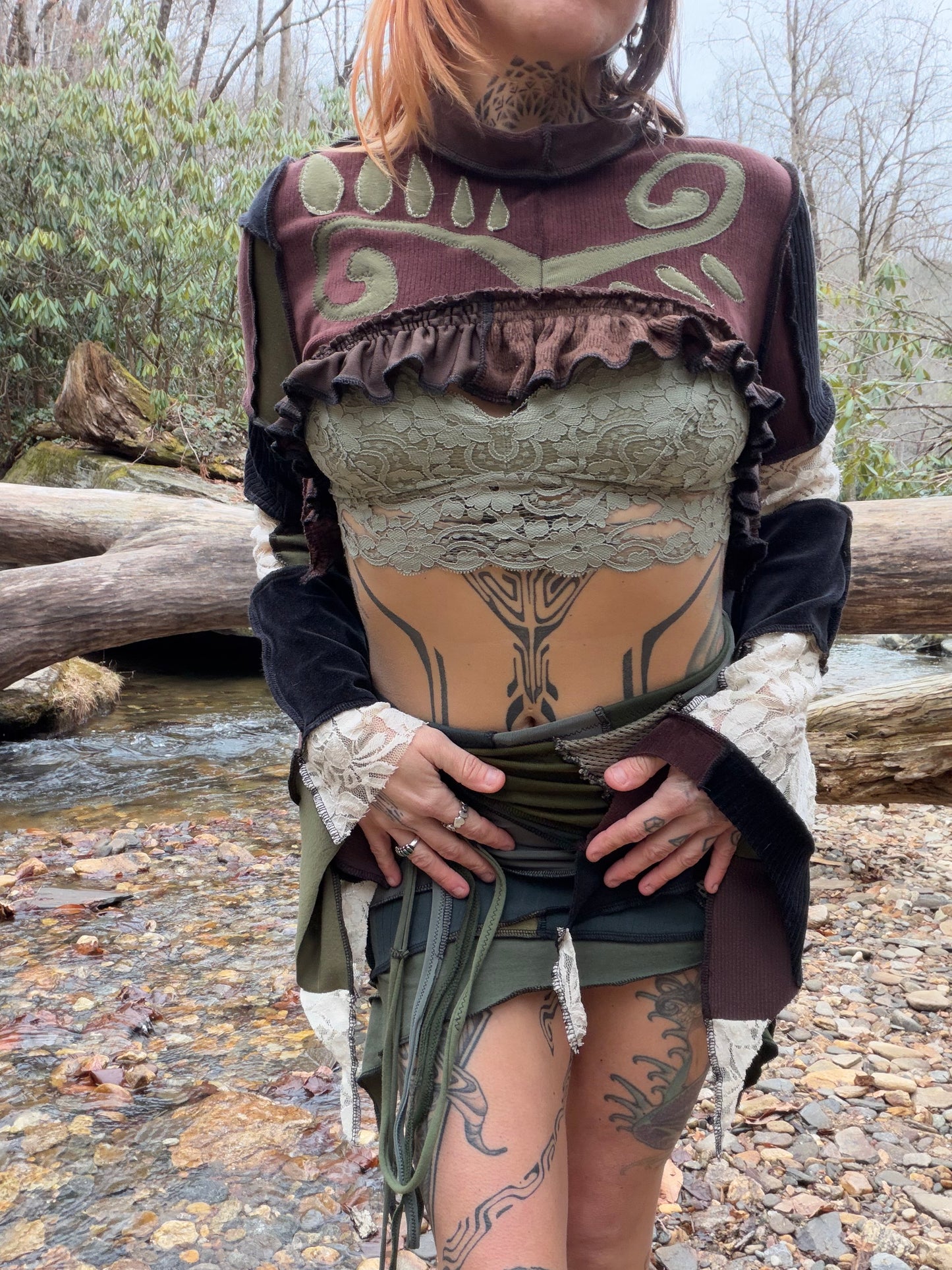 Moss Goddess Leaf Bolero Pixie Top