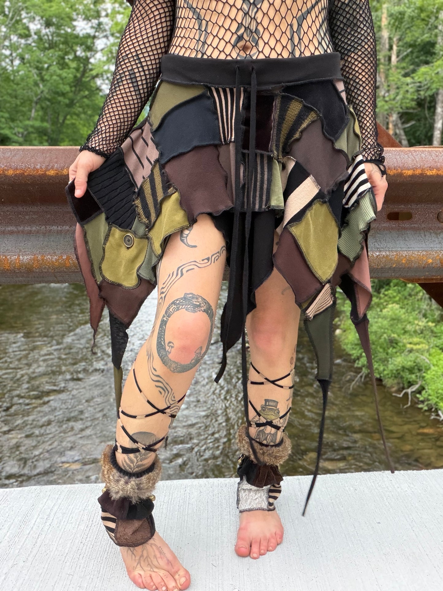 Cosmic Chartreuse Tendril Fae Skirt