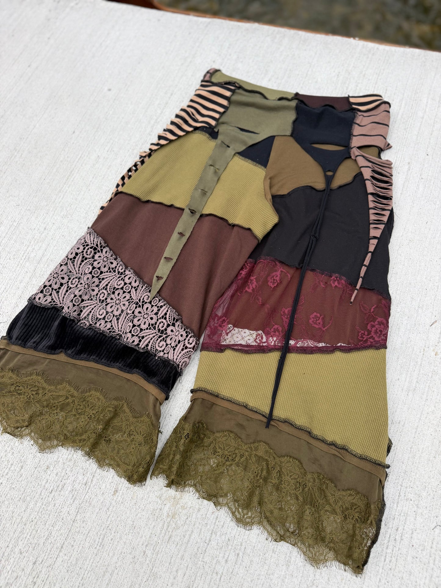 Forest Goth Pirate Tendril Skirt Pants