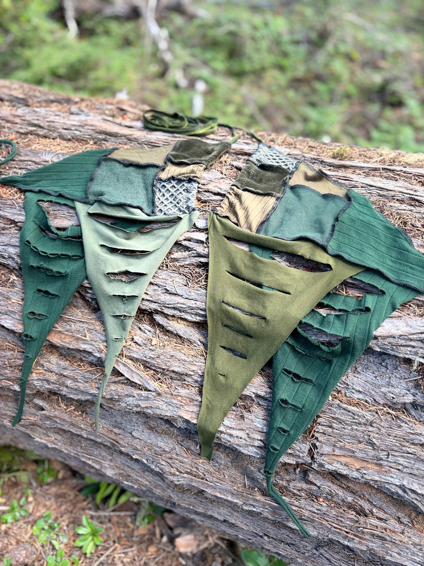 Green Monochrome Fae Pirate Top