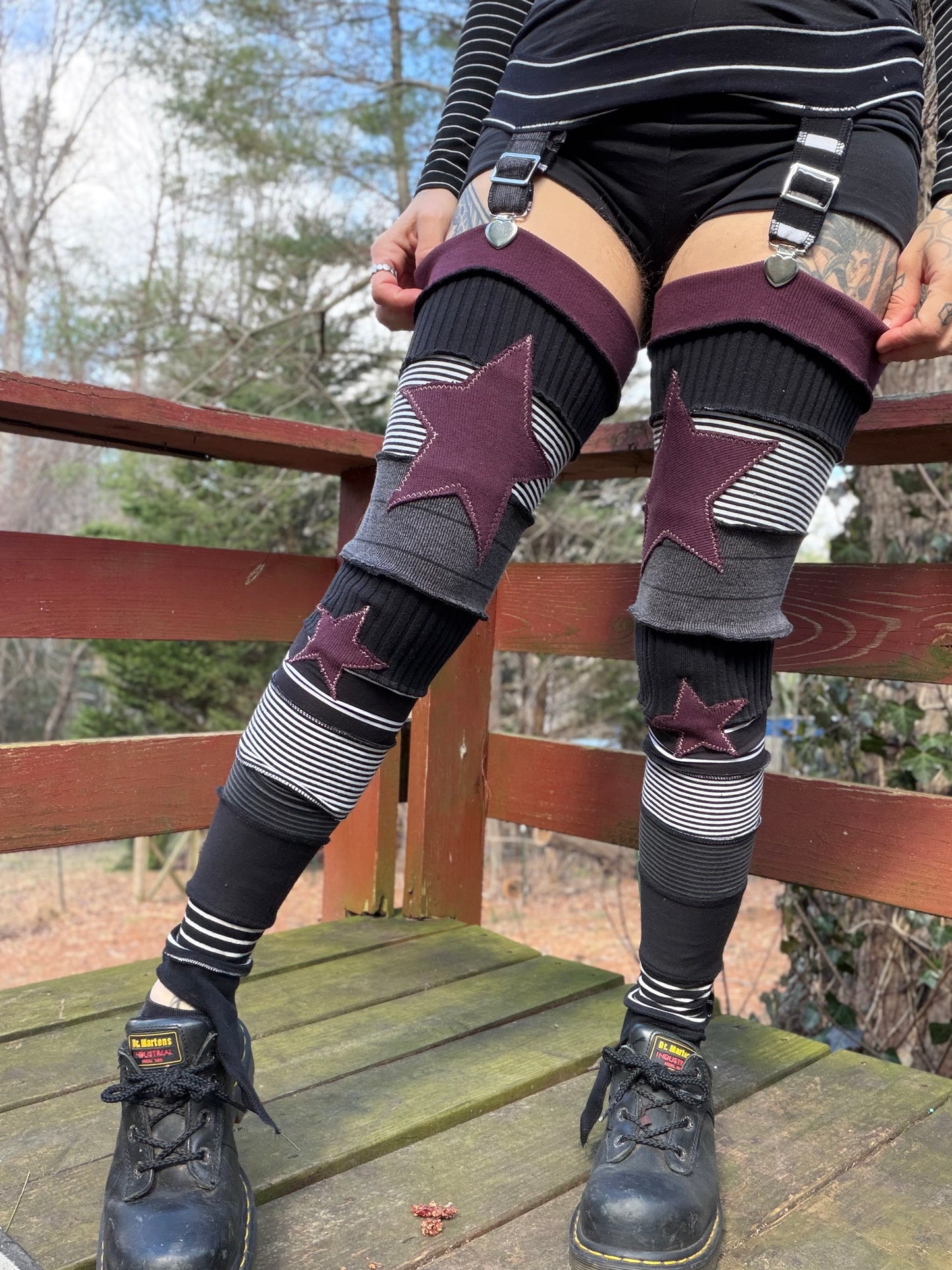 Cosmic Pirate Leg Warmers With Garter Belt