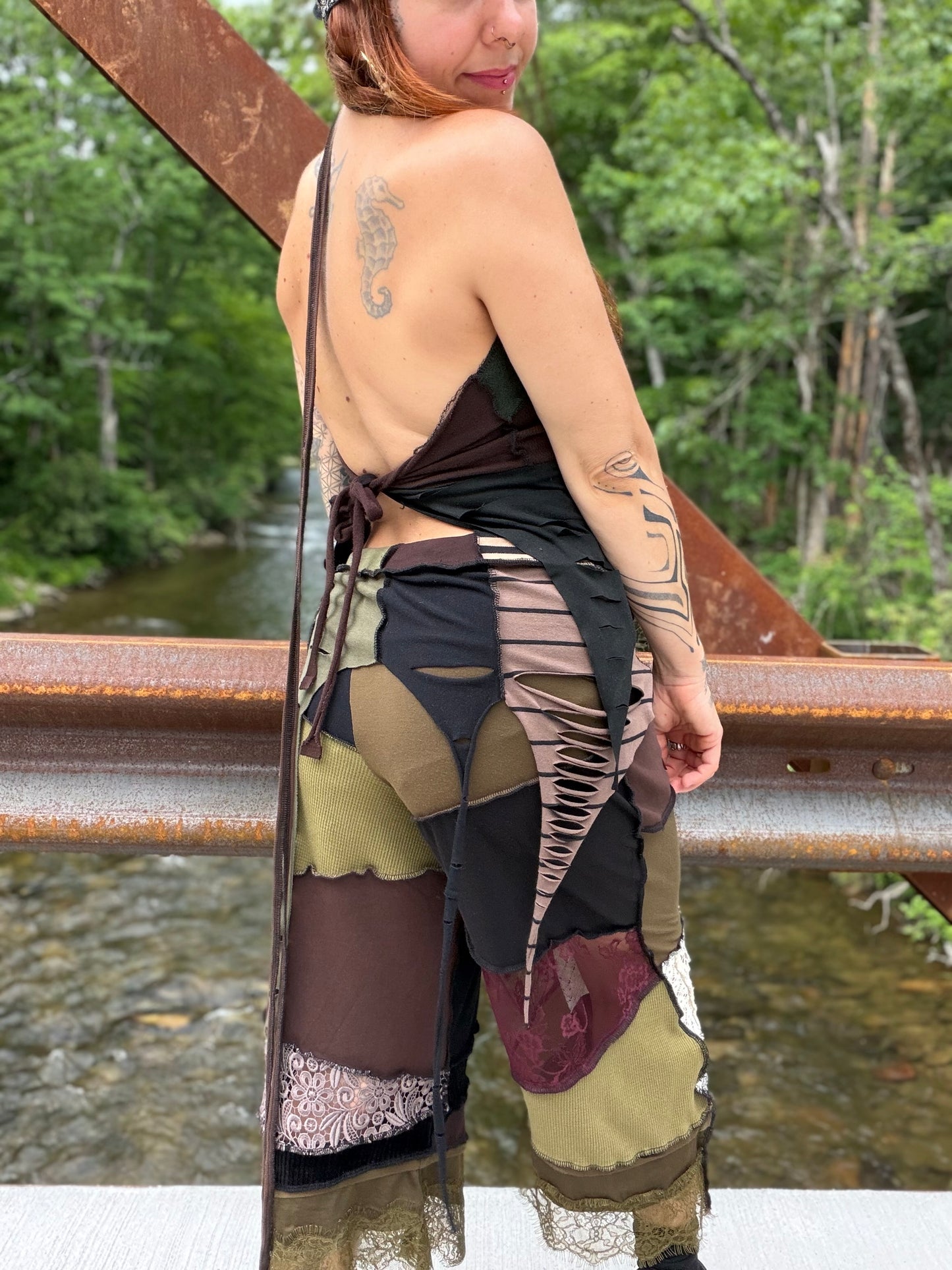 Forest Goth Pirate Tendril Skirt Pants