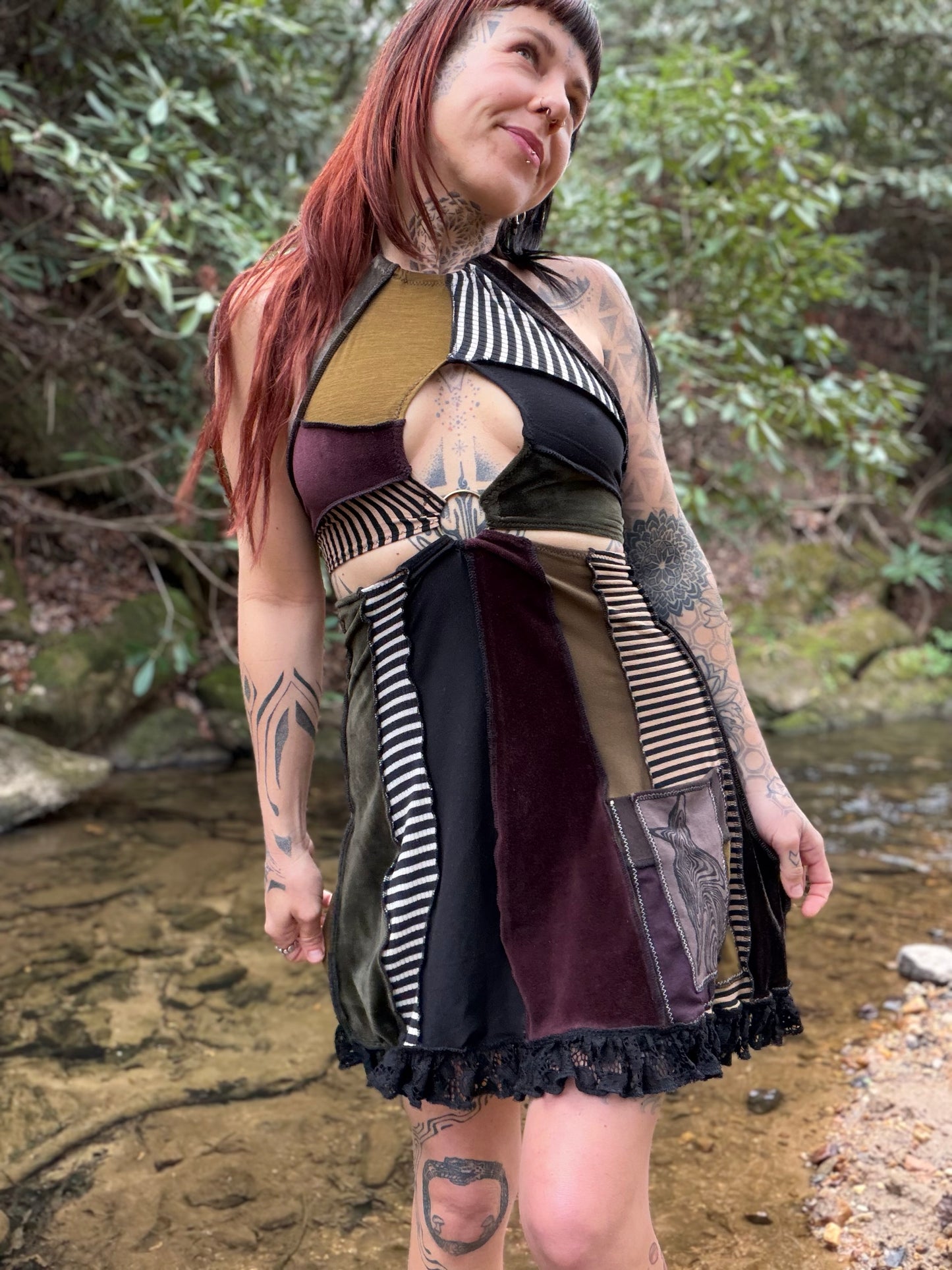 Cyberpunk fantasy mini dress