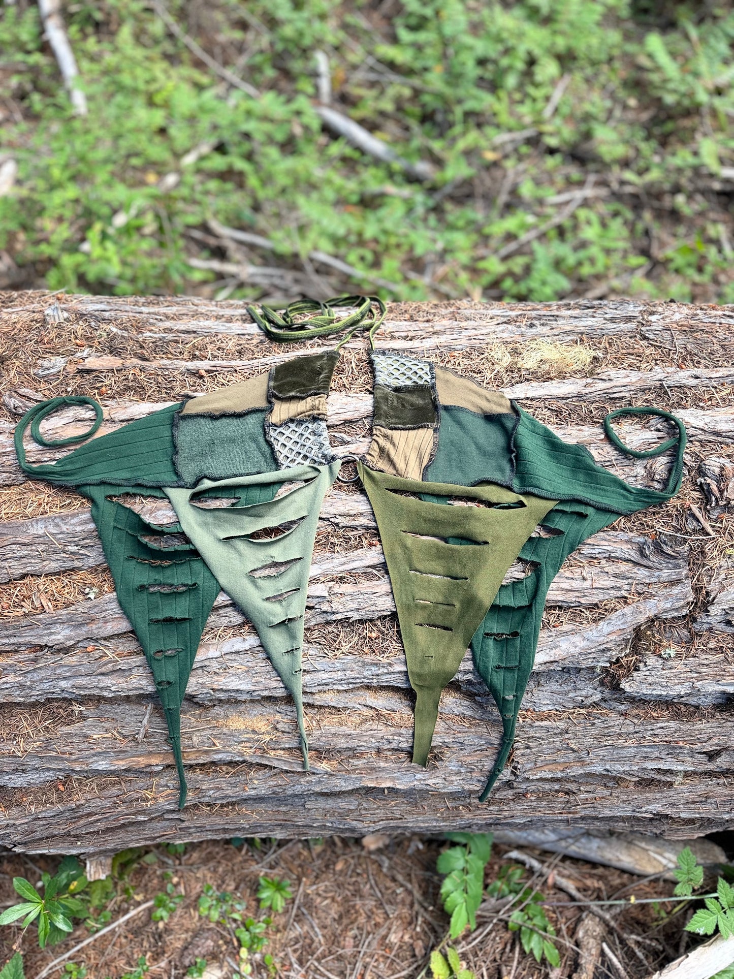 Green Monochrome Fae Pirate Top