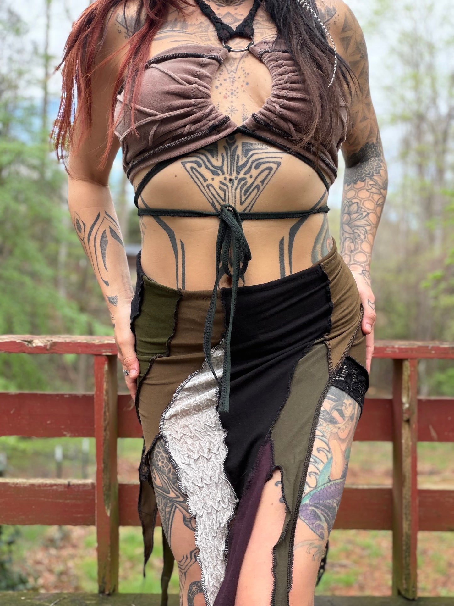 Grunge fae wrap skirt
