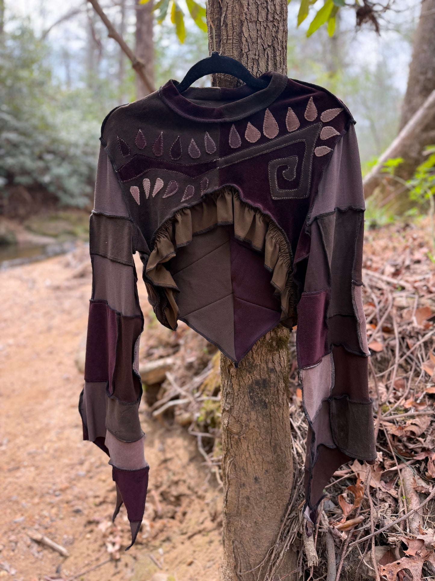 Rooted Velour Fern Bolero