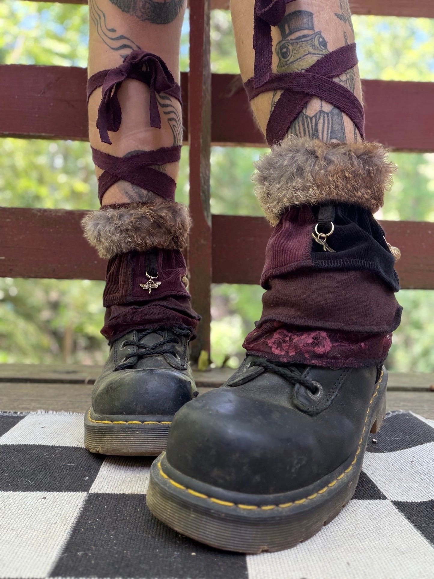 Dragonfly Romance Fur Boot Cuffs