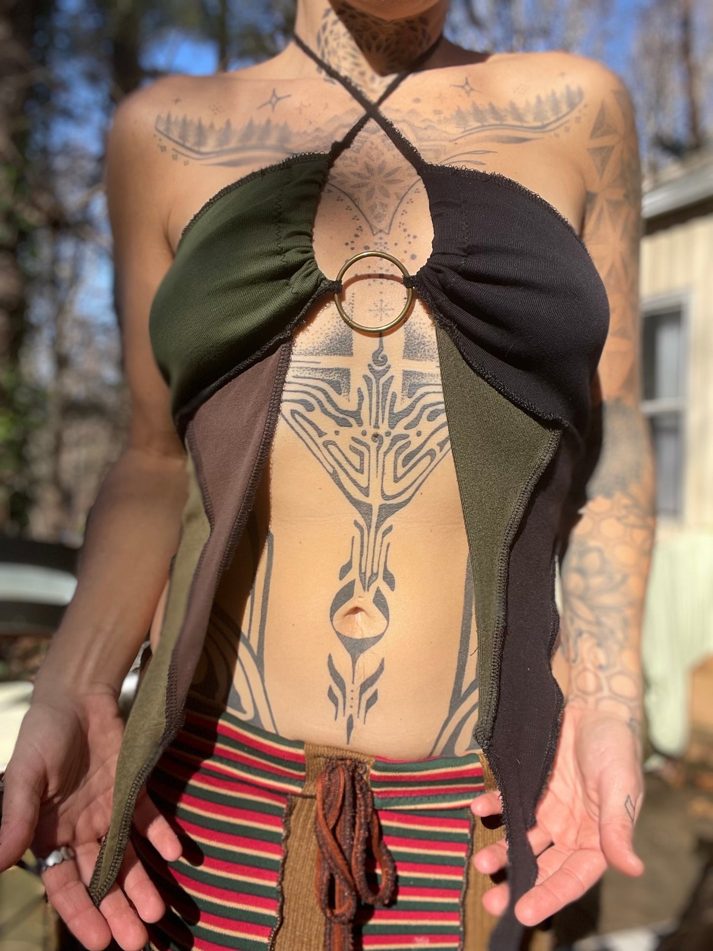 Earthy Butterfly Top