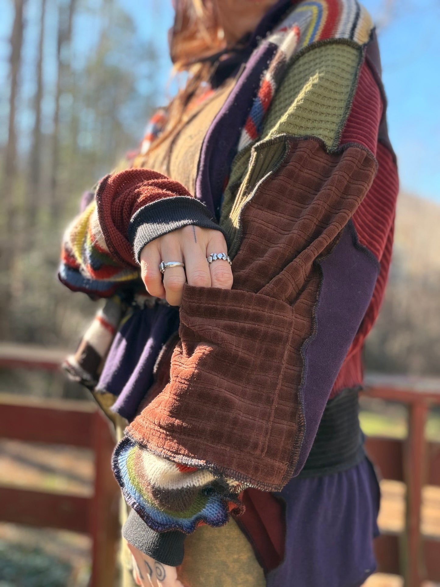 Rainbow Elf Crop Hoodie