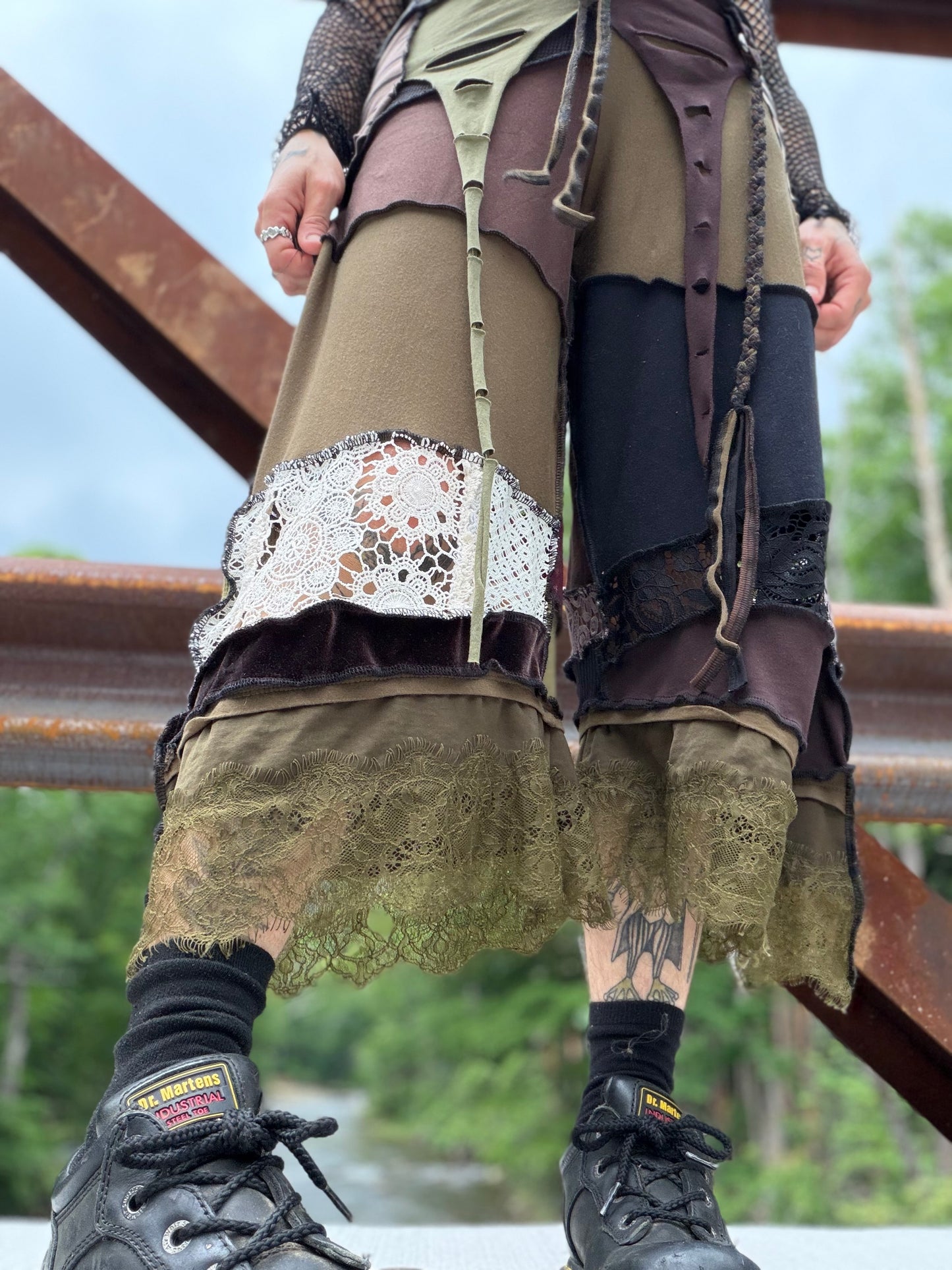 Forest Goth Pirate Tendril Skirt Pants