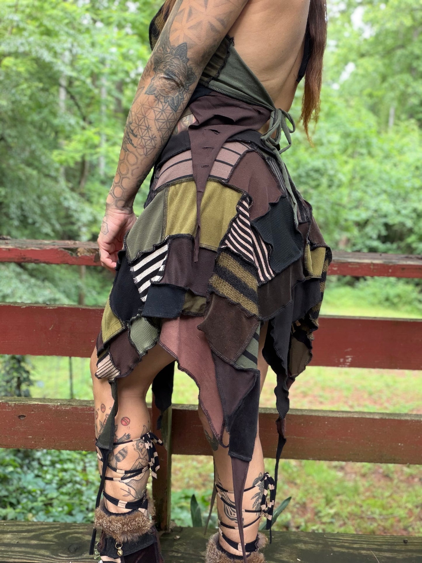 Cosmic Chartreuse Tendril Fae Skirt