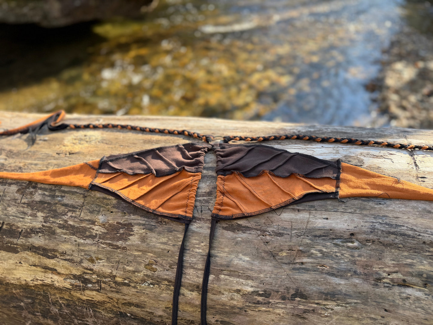 Earthy Flame Leaf Bandeau Top