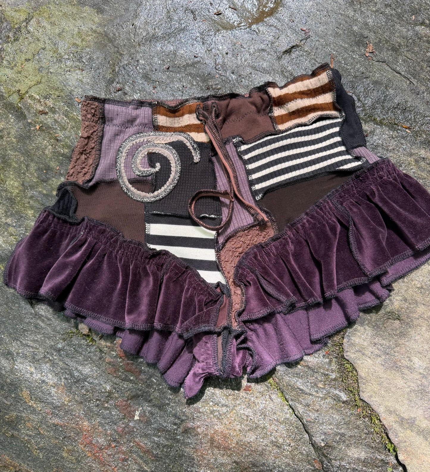 Royal Fae Plum Ruffle Shorts